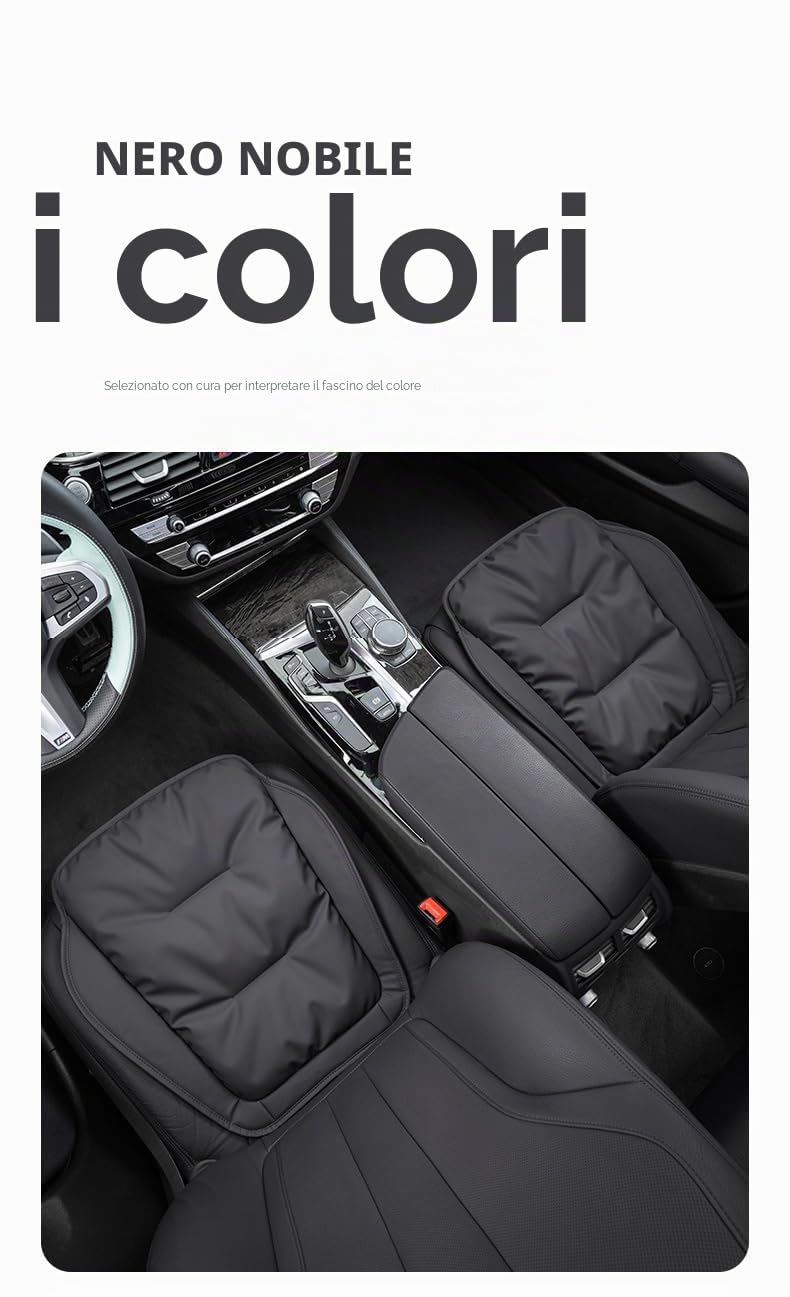 ontto Cuscino per Sedile Auto, per sedili Anteriori, Antiscivolo, Adatto per BMW Serie 1, 2, 3, 4, X1, X2, X3, X5, X7, IX1, IX40, F10, F20, F30, G20, G30, GT, Accessorio Nero