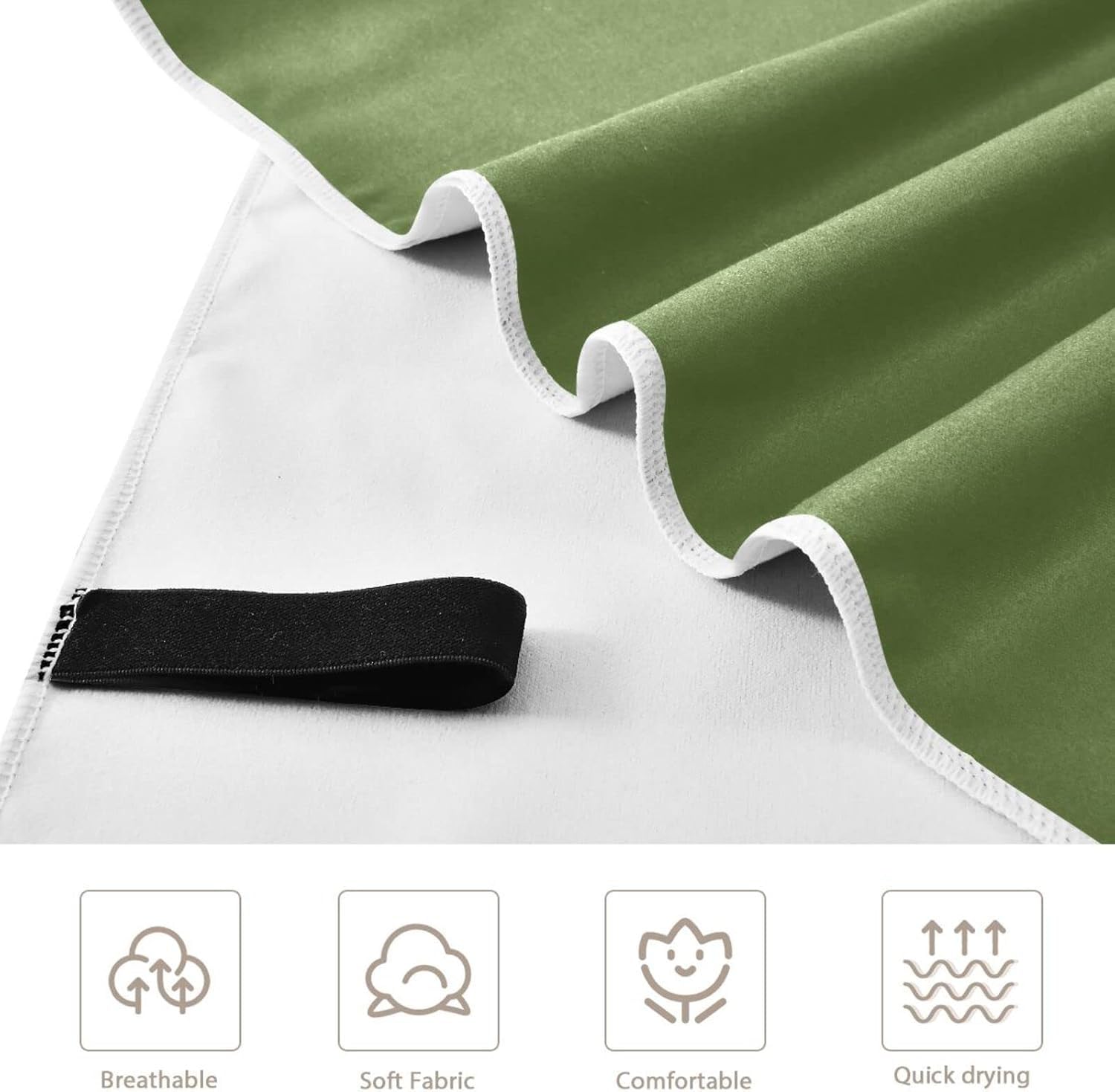Serviette De Plage Magnétique Extra Large 190x101 Cm - Microfibre Anti-sable, Sèche Rapide, Avec Aimants