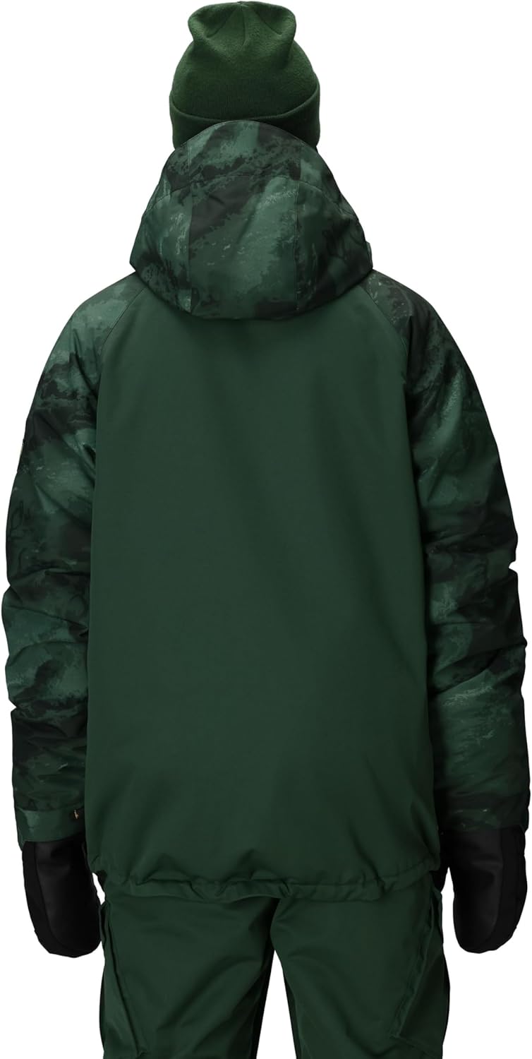 686 Men's Geo Insulated Jacket - Breathable Thermal Clothing with Asymmetrical Look - Water & Weather Resistant