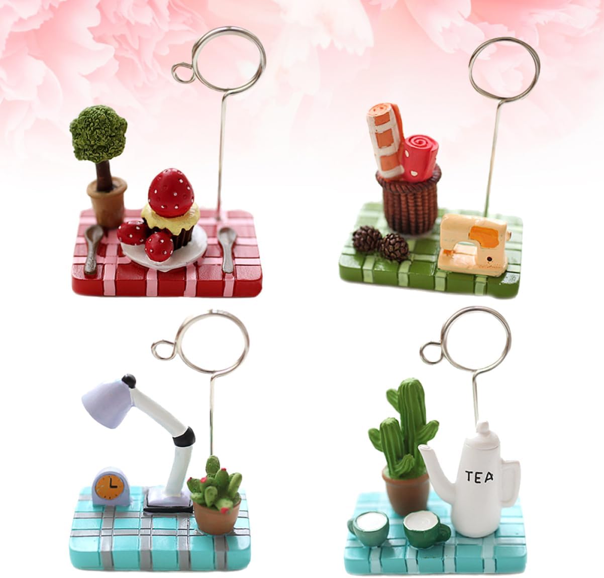 8 個ノートクランプテーブル装飾クリップメモクリップ写真クリップメモフォルダーデスクトップ charitable