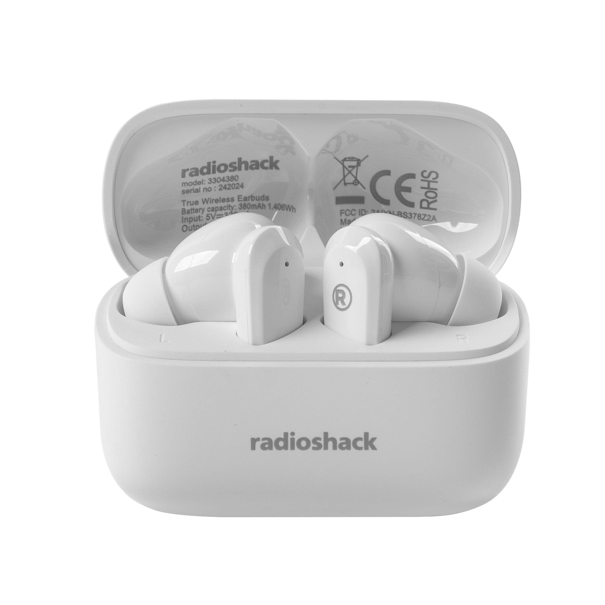 RadioShack Wireless Earbuds, Active Noise Cancelling, IPX5 Water Resistant Bluetooth with 400MAH Battery