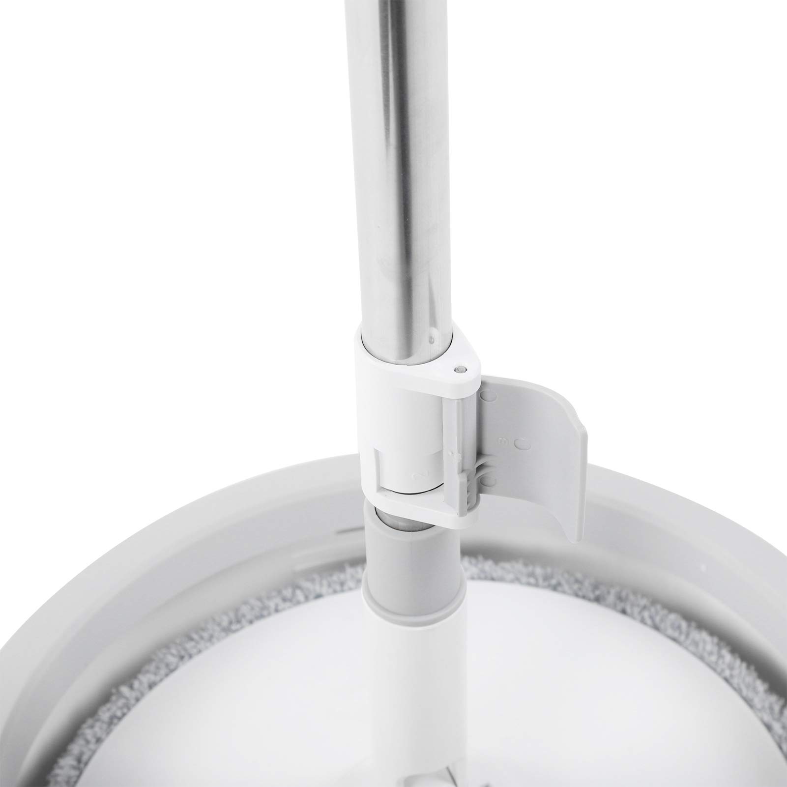 Herramienta Universal para Lavado de Manos sin Fregona Giratoria para una Fácil Limpieza del Hogar con de Acero Inoxidable y Paño de Microfibra, 1 Cubo y 1 Fregona Incluidos