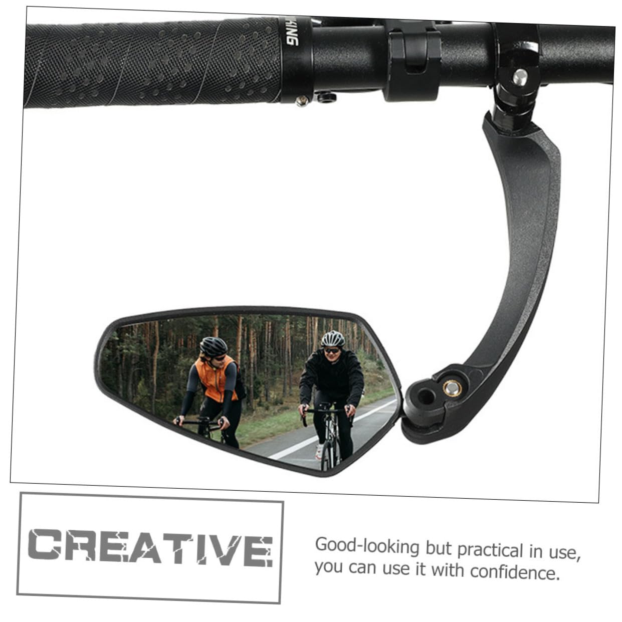 VANZACK 2pezzi Specchietto Retrovisore Per Bici Rotabile Per Mountain Bike e Bici Stradali Facile Installazione Sicurezza e Visione Ottimale Confezione Singola