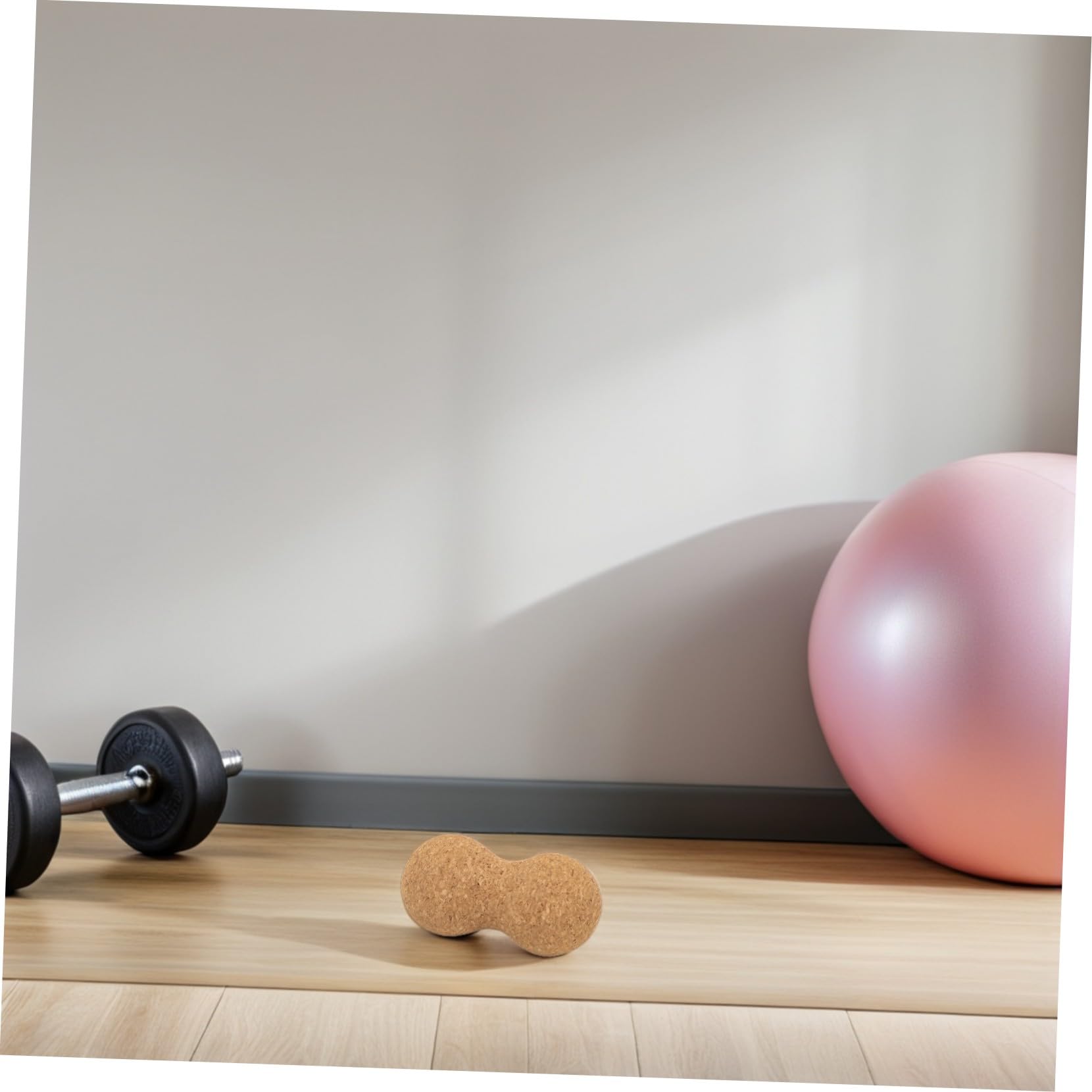 PLAFOPE 2 Piezas Unidades Bola de Masaje de Corcho Sólido Doble Pelota de Lacrosse para de Puntos Gatillo Recuperación Muscular Profunda para Espalda Cuello y Pies Herramienta Portátil