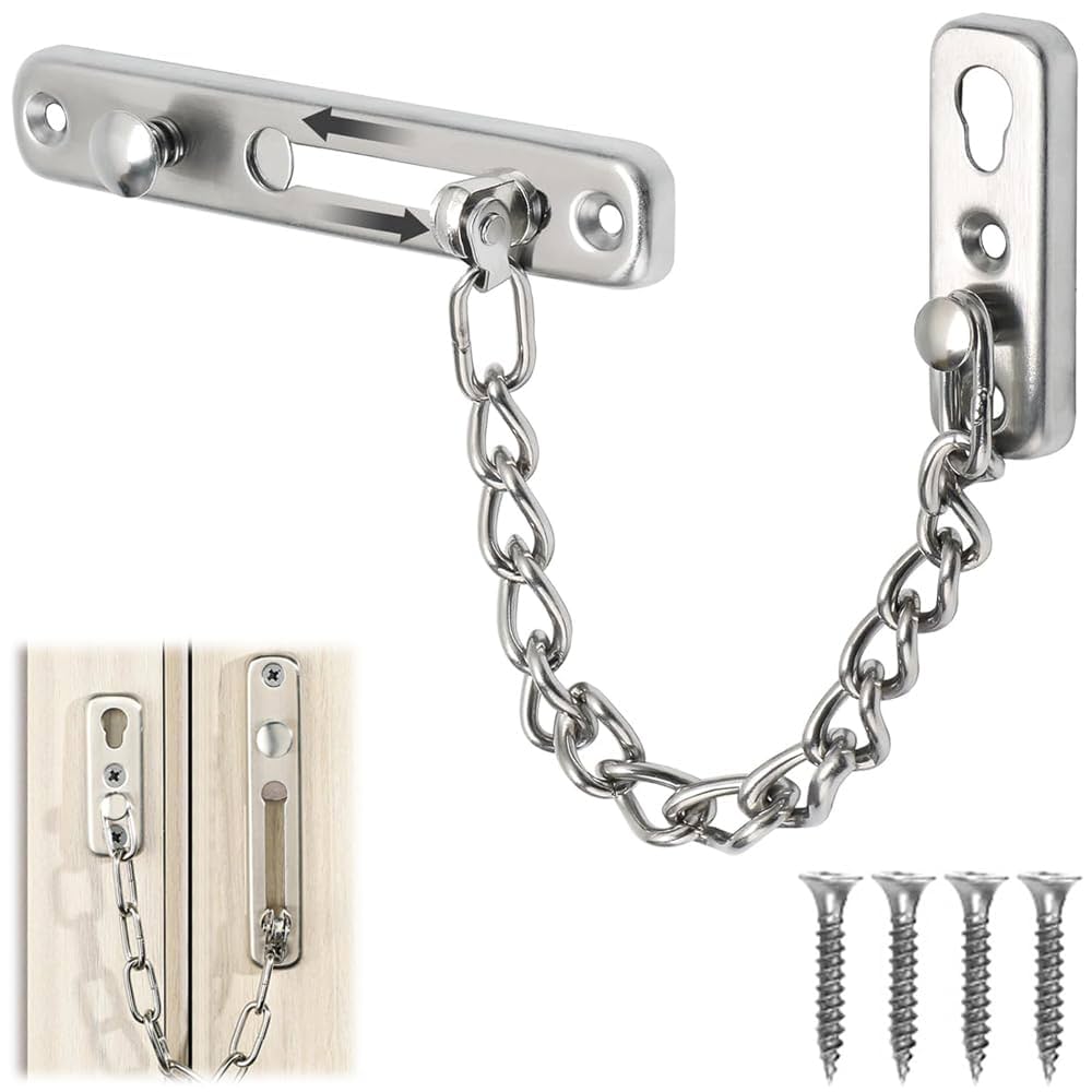 Amazon | ドアチェーン 玄関 セーフティロック 1セット