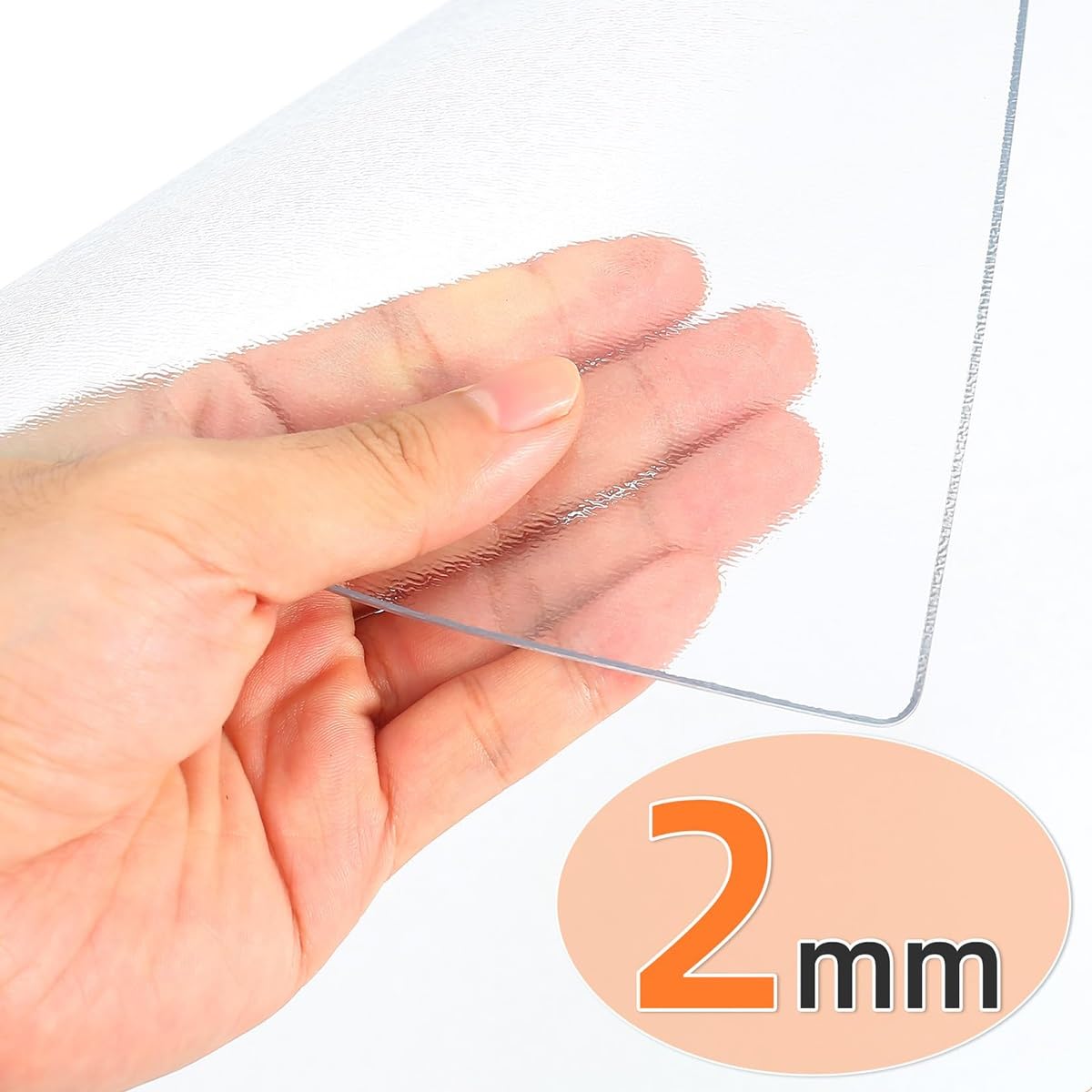 Protector de Suelo Transparente, Alfombrilla Transparente para Silla de Oficina, Tapete Antideslizante para Parquet, Protector de Suelo Resistente para el Hogar y Oficina(50cm x 190cm)