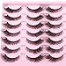 False Lashes Natural Look Faux Mink Eyelashes Wispy Fox Eye Lashes That Look Like Extensions 3D Mink Lashes Natural Strip Lashes Pack by Kiromiro 14 Pairs