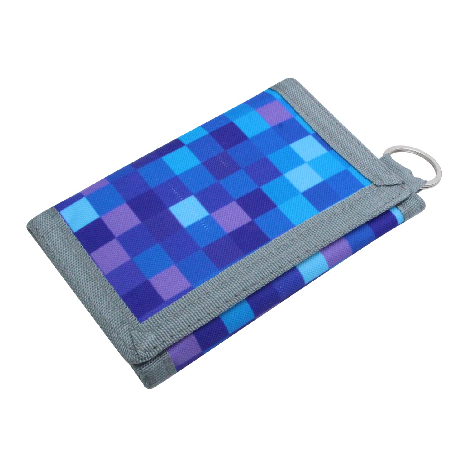 RFID Trifold Canvas Outdoor Sports Wallet for Kids - Front Pocket Wallet with Magic Sticker