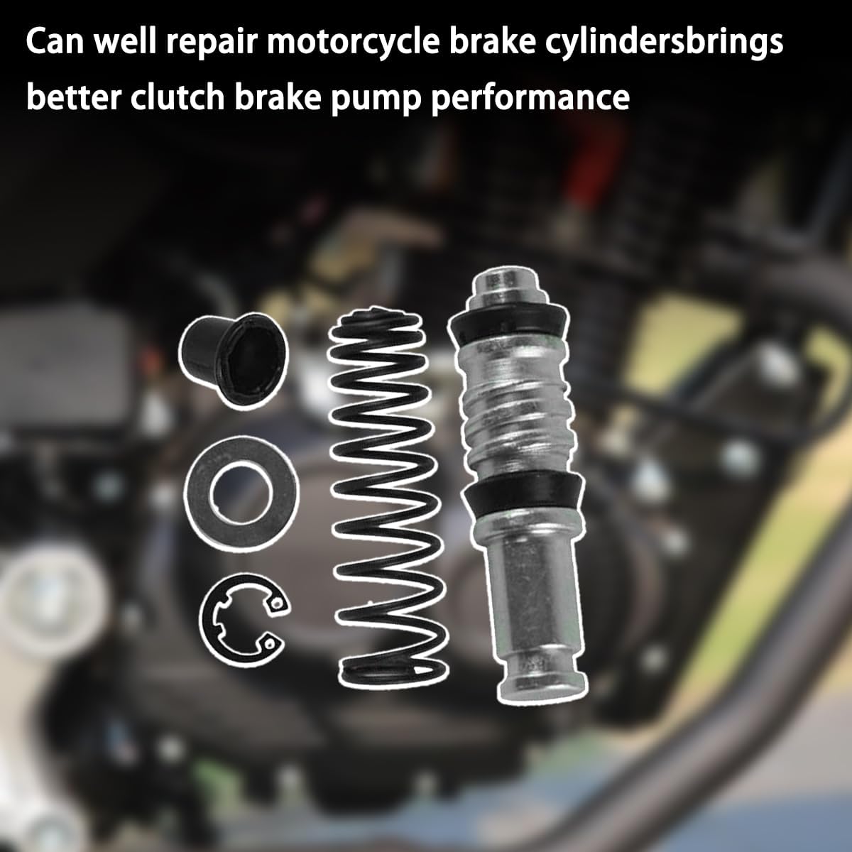 Front Brake Cylinder Repair Kit, Motorcycle Clutch Brake Pump 12.7mm Piston Piston Repair Kits, Piston Piston Repair Kits Accessories For Motocross, Scooter(49.5x12.7mm)