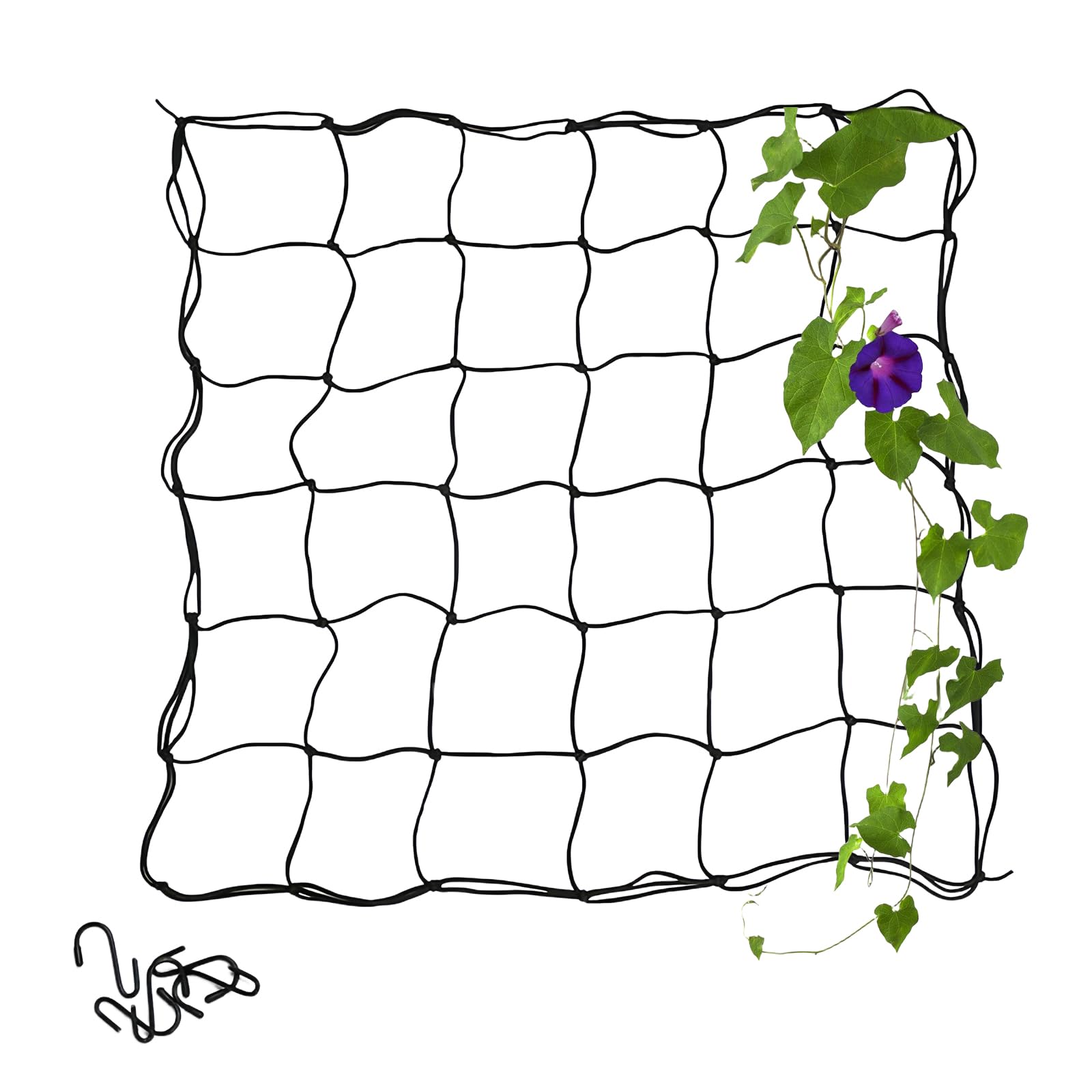Plant Net, 1.5 x 1.5 m Vegetable Protection Net, Vegetable Net with 4 Hooks, Trellis Net, Grow Tent Net, Trellis Net Tomatoes, Premium Trellis Net, Climbing Plants for Garden and Greenhouse