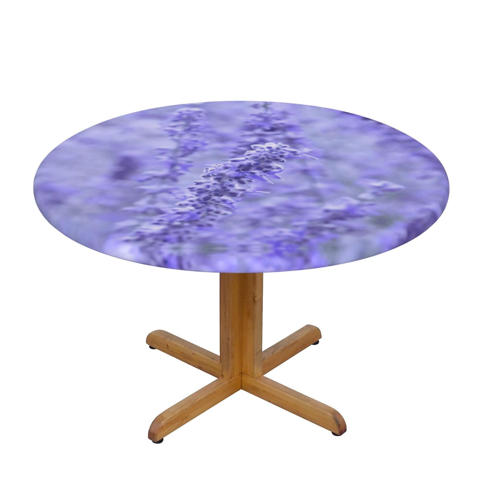 Nappe ronde lavable anti-tache pour table de 101,6 à 127 cm
