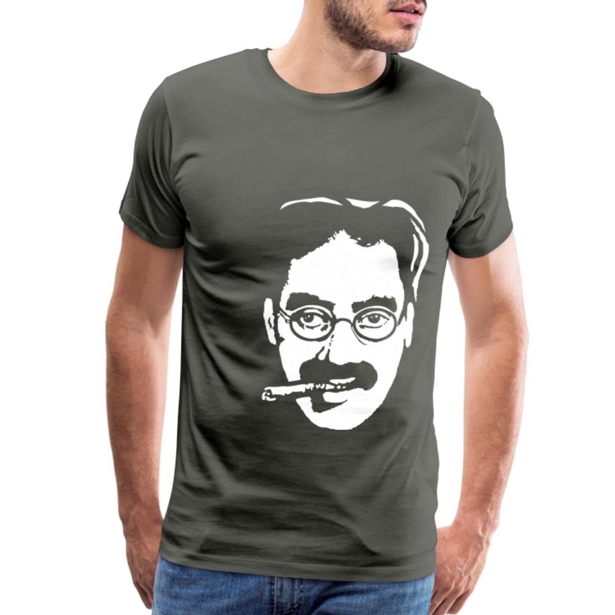 Spreadshirt Groucho Marx Portrait Men's Premium T-Shirt