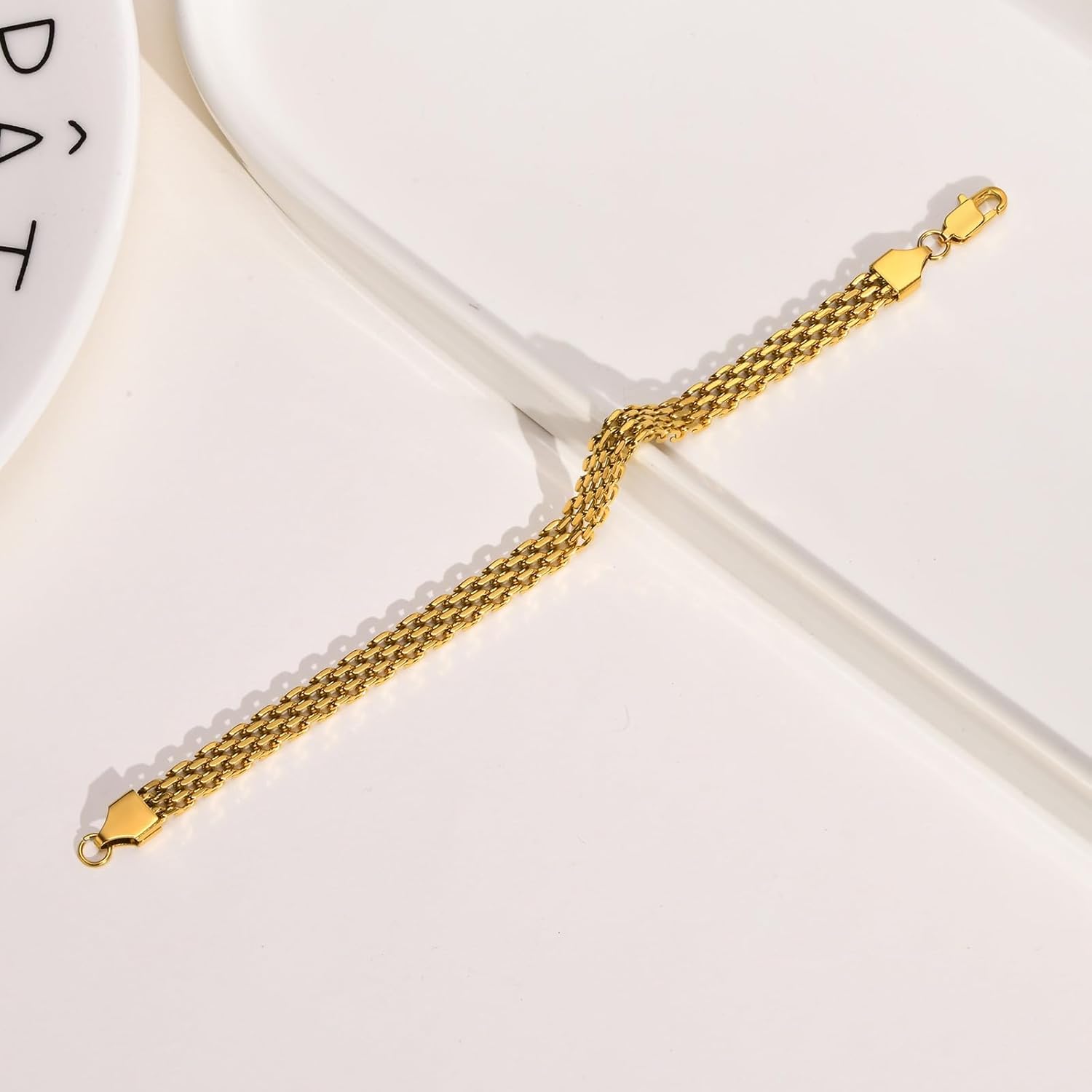 18K gold mesh bracelet for women's fashionable tennis bracelet with simple design and elegance, as a gift for women - Image 6