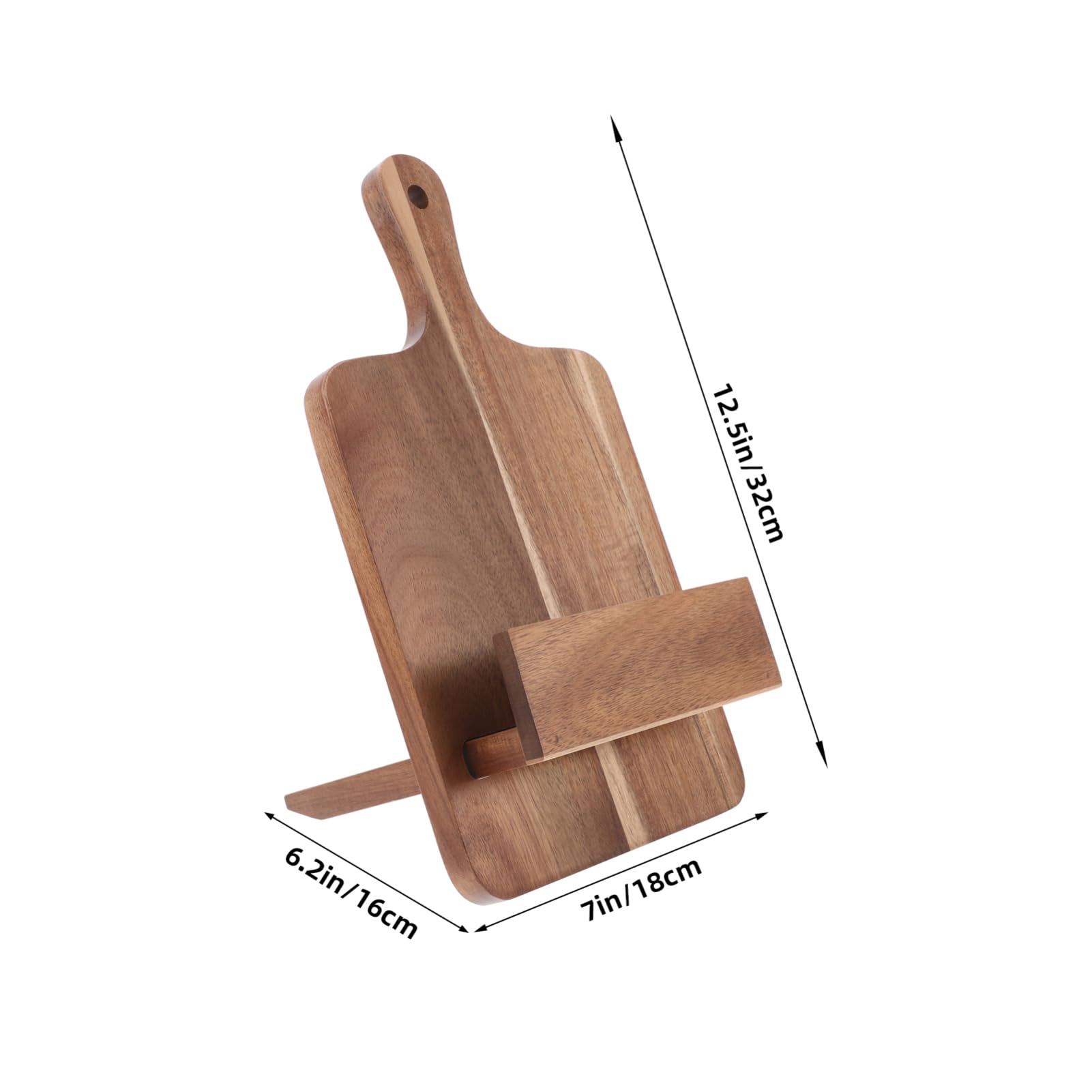 CIYODO Wooden Recipe Stand Wall Mountable Kitchen Decor Cookbook Storage Menu Display Rack Elegant 1 Unit