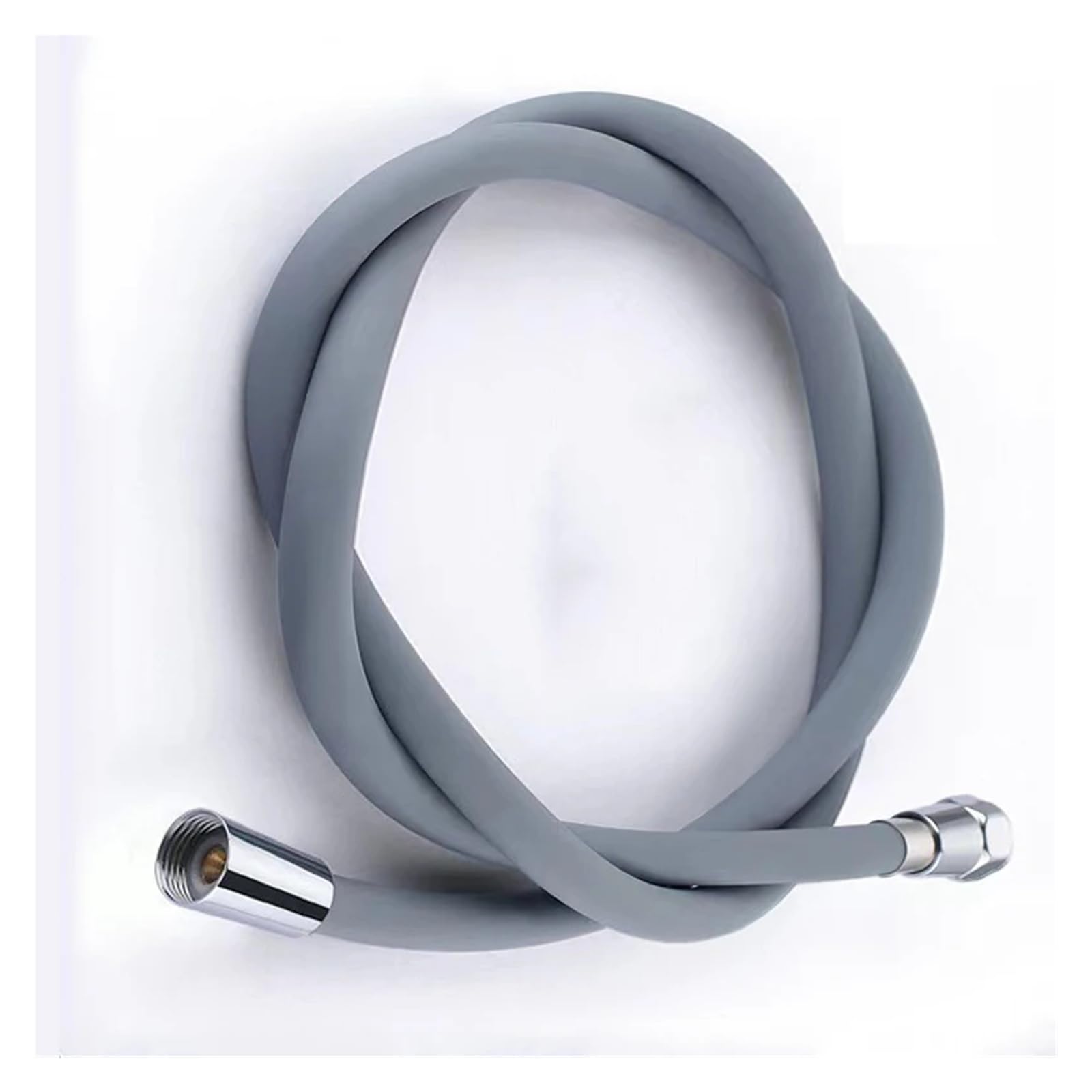 Tubo flessibile per doccia ad alta pressione, 1,5 m, 2 m, anti piega, nero, universale, G1, a prova di perdite, per collegare docce (grigio, 150 cm)