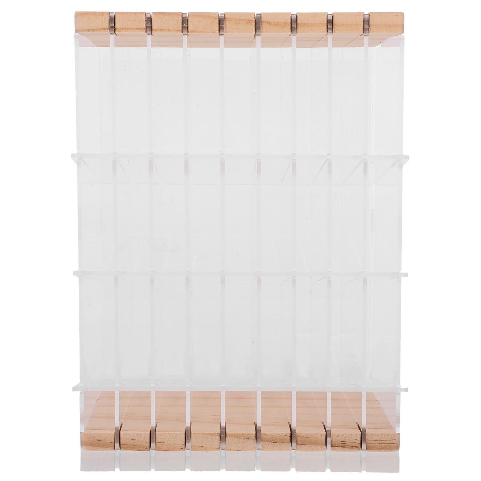 SHINEOFI Multifunktionaler Schreibtisch Organizer 108 Stifte Fächer aus Acryl und Holz mit Sicheren Kanten zur Ordentlichen Aufbewahrung für Schüler und Lehrer