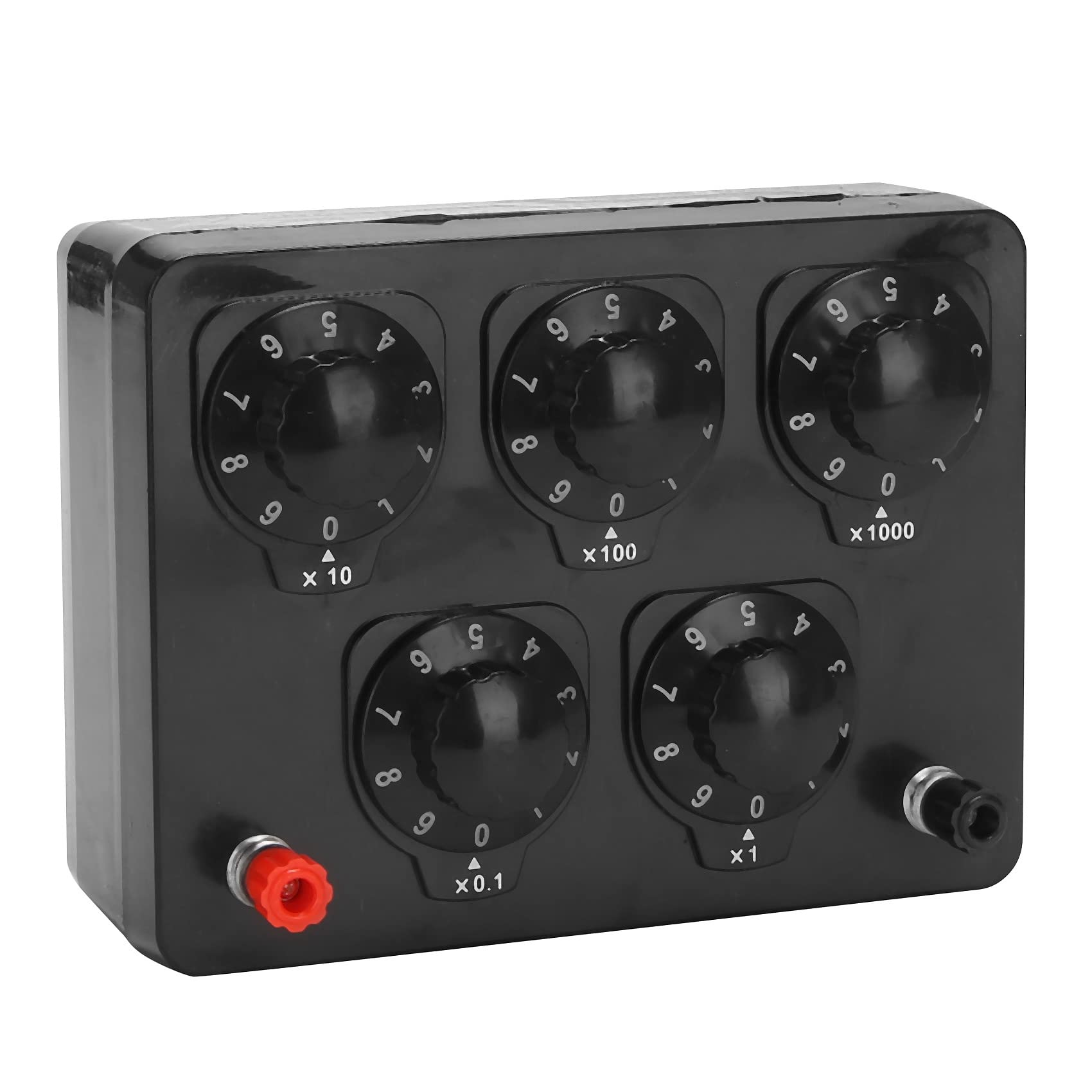 Tlilyy Scatola di resistenza variabile decade scatola di resistenza 0-9999,9 Ohm 165X125X60MM per lezioni fisiche