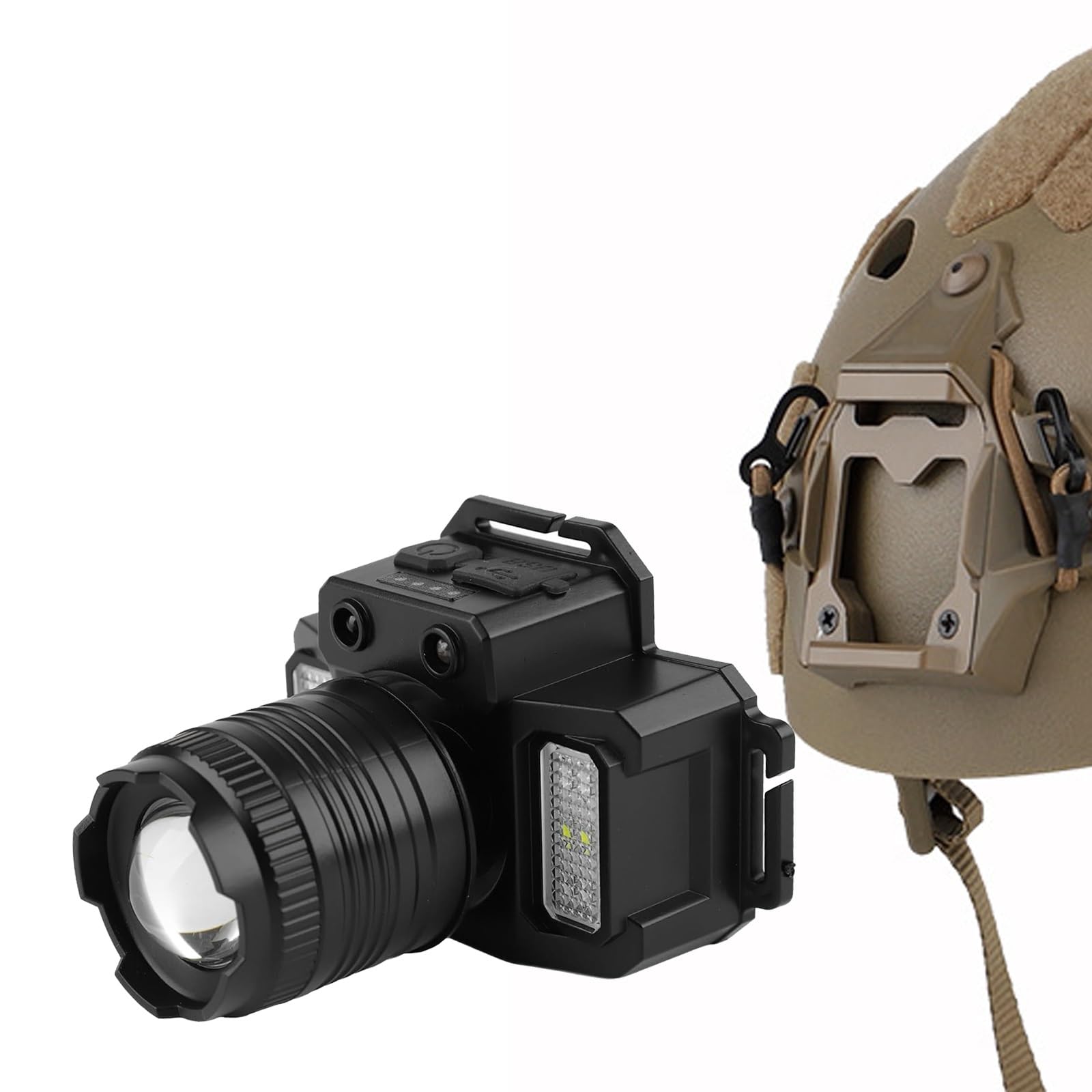 LED Outdoor Taktik Starkes Helmlicht, Intelligenter Sensor Zoom Stirnlampe, Camping Arbeiten Laufen Angeln Lampe Suchscheinwerfer