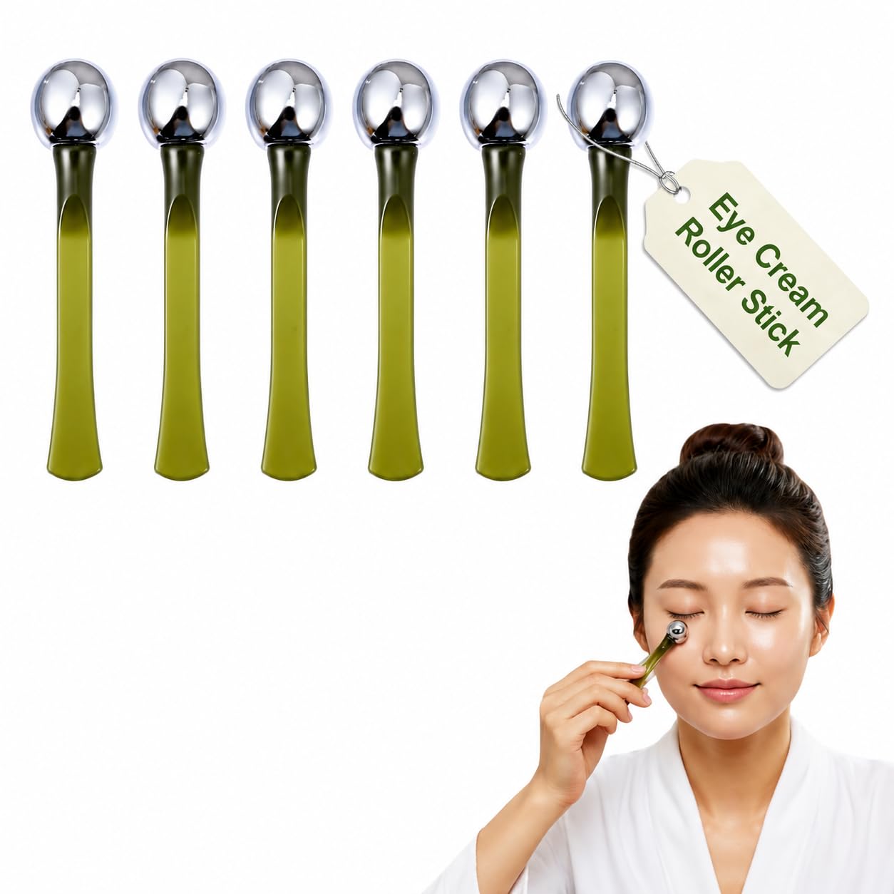 Night eye Beaute Eyelid Roller 6個セット Amazon.com: Eye Cream Roller Stick 6pcs Eye Cream Applicator Eye