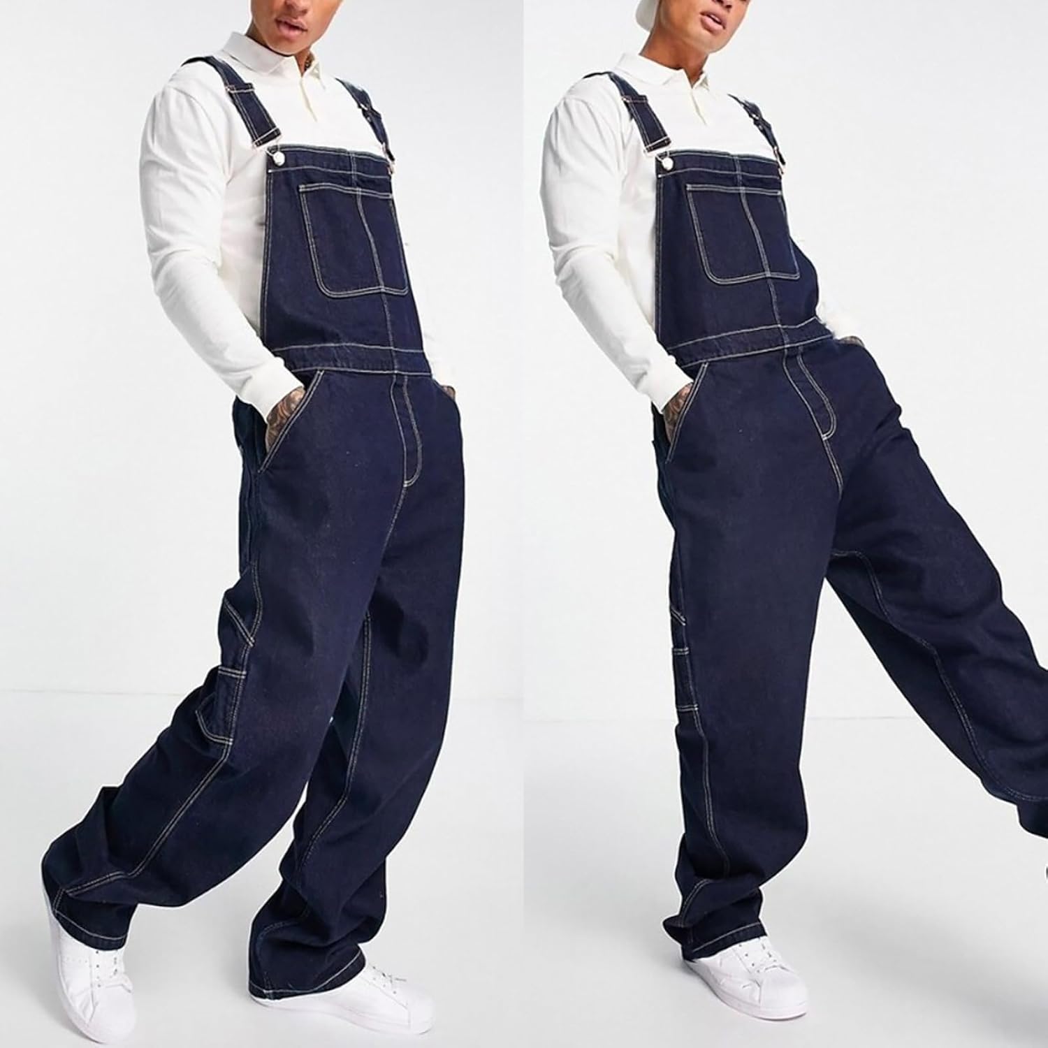 Casual Overalls - Men's Loose Fit Pants