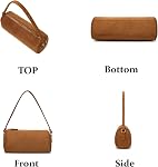 JOLLQUE Sac à dos pour femmes, petit embrayage barrique de luxe, sac à main Suede Purse, sacs à épaule d'hiver d'automne avec fermeture éclair