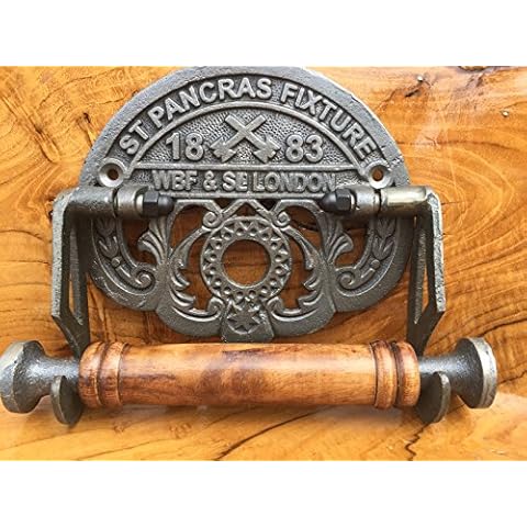 St Pancras Traditional Cast Iron Toilet Roll Holder Cover