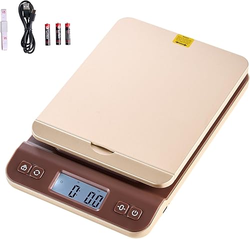 Miniatura 9 de VEVOR Báscula postal de envío digital, alta precisión de 0.1 oz, escala postal de 88 libras con función de sujecióntaraapagado automático, diseño de