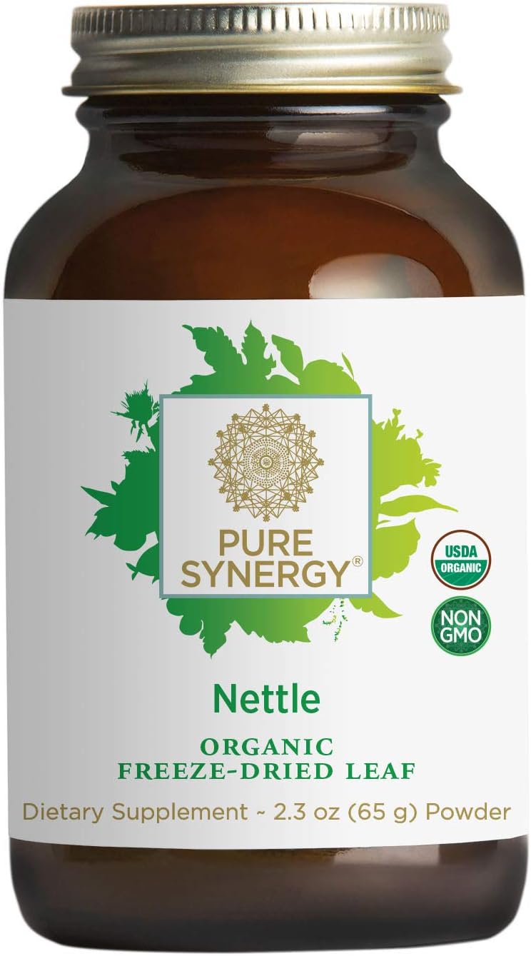 Pure Synergy Nettle | 2.3 oz Powder | USDA Organic | Non-GMO | Vegan | Freeze-Dried | Supports Healthy Histamine Levels During Allergy Season