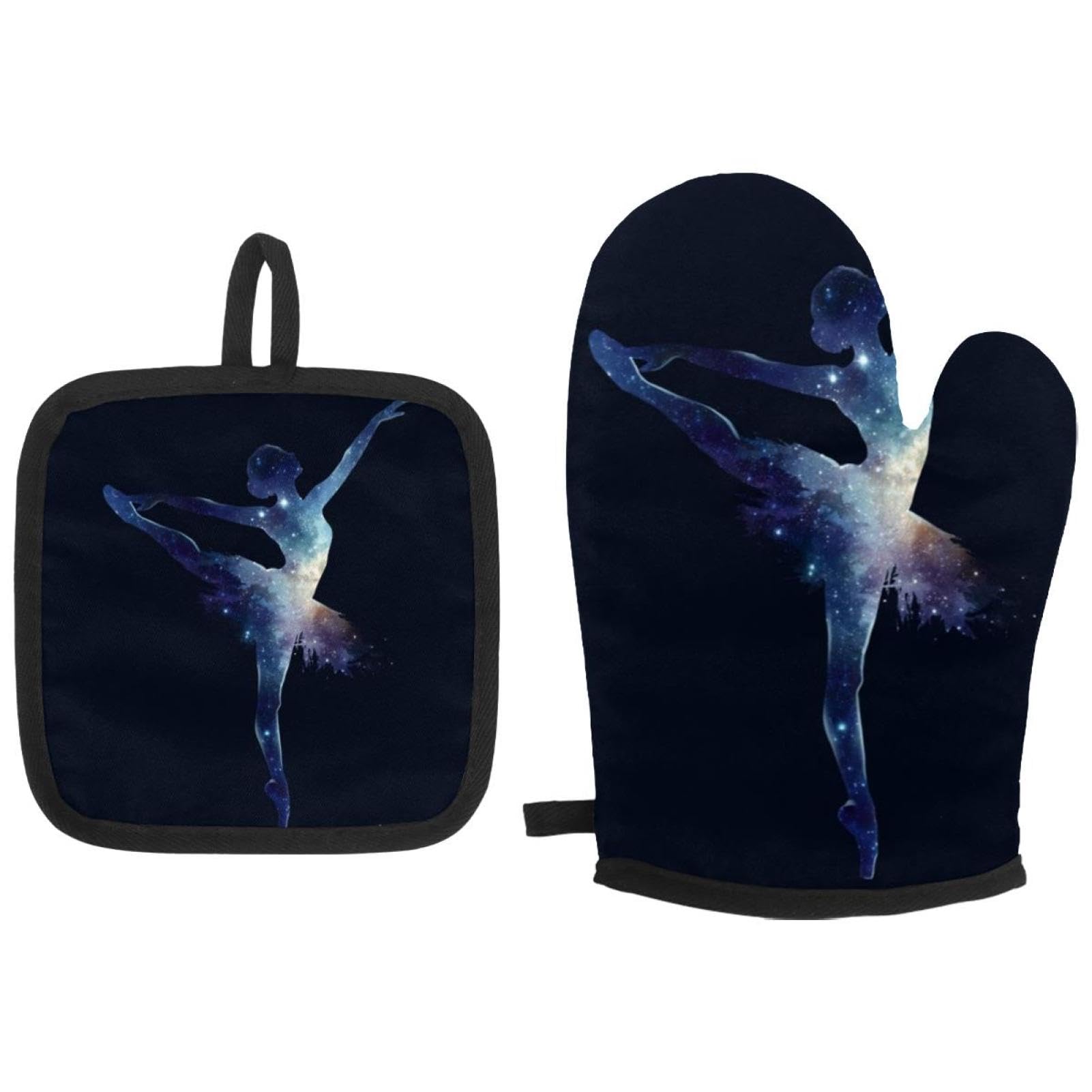 Gants de cuisine résistants à la chaleur Cosmic Galaxy pour plats brûlants
