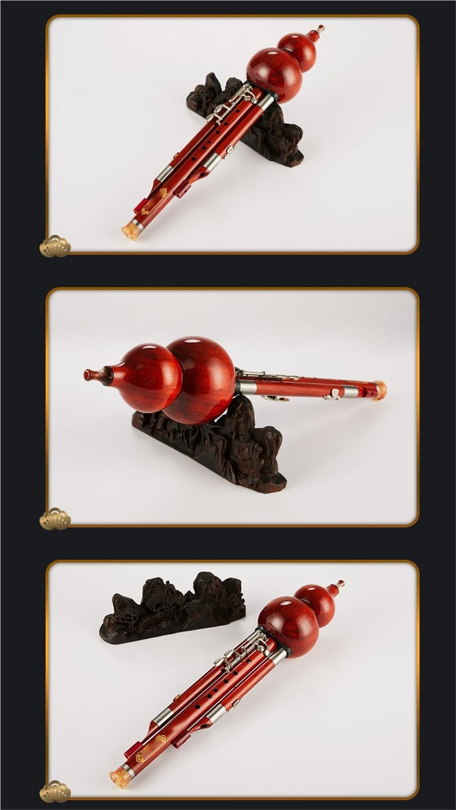 Esta Flauta De Calabaza Palisandro Amplio Rango Con 7 Orificios Y Llave D Es Un Instrumento Profesional Para Adultos Hulusi Profesional