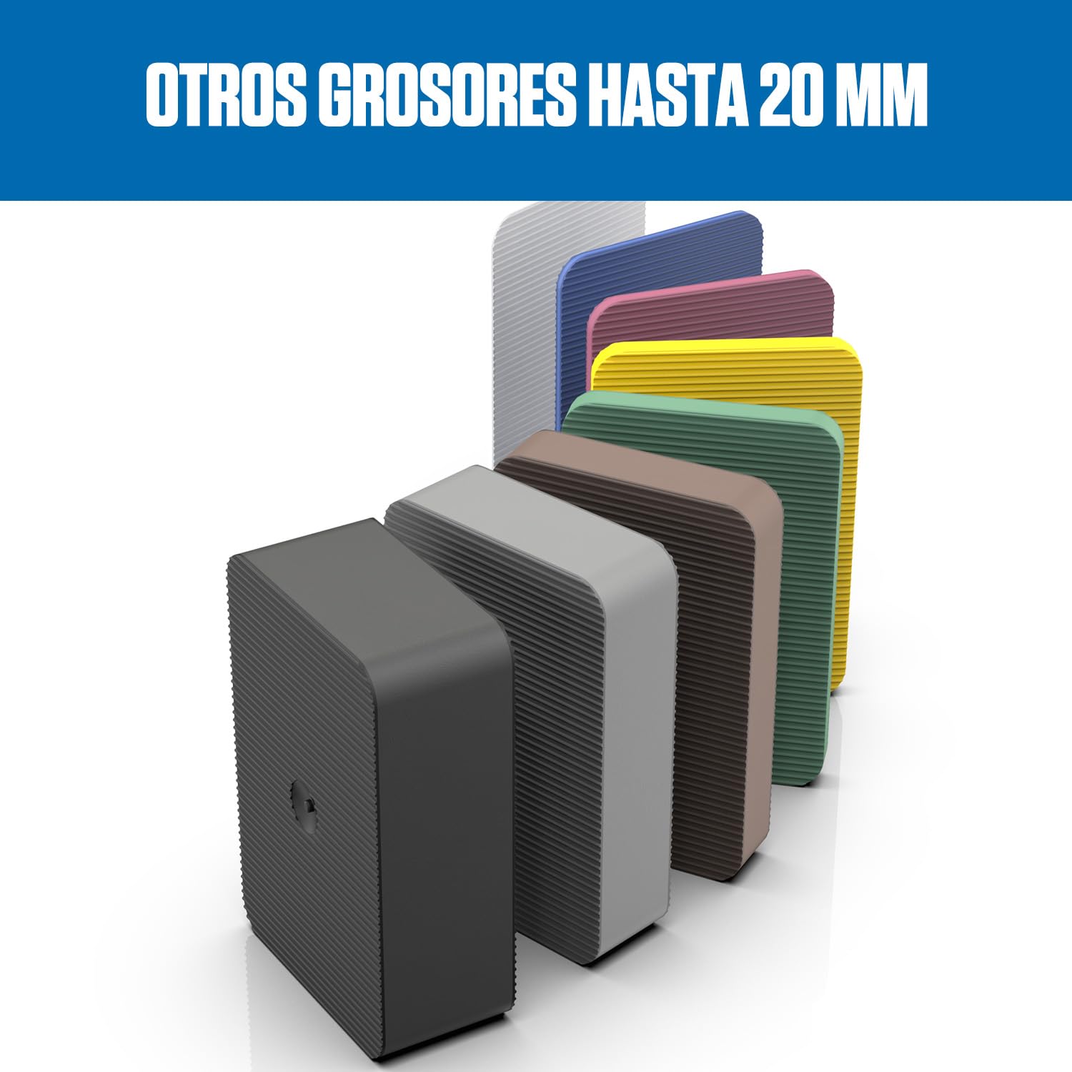 Bauhandel24 arandelas de plástico 60 x 40 mm 10mm 100 unidades cuñas niveladoras suelo plastic arandelas espaciadores placas nivelación