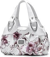 Vista 1 de NICOLE & DORIS Bolsos de moda para mujer, bolsos elegantes con asa superior para mujer, bolsos de hombro florales de cuero PU