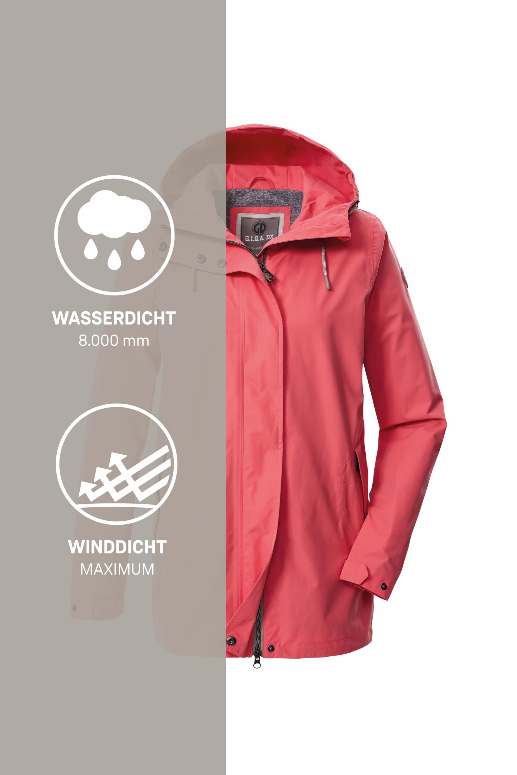G.I.G.A. DX Damen Funktionsjacke Oogs 1 Chaqueta funcional/outdoor impermeable con capucha Mujer