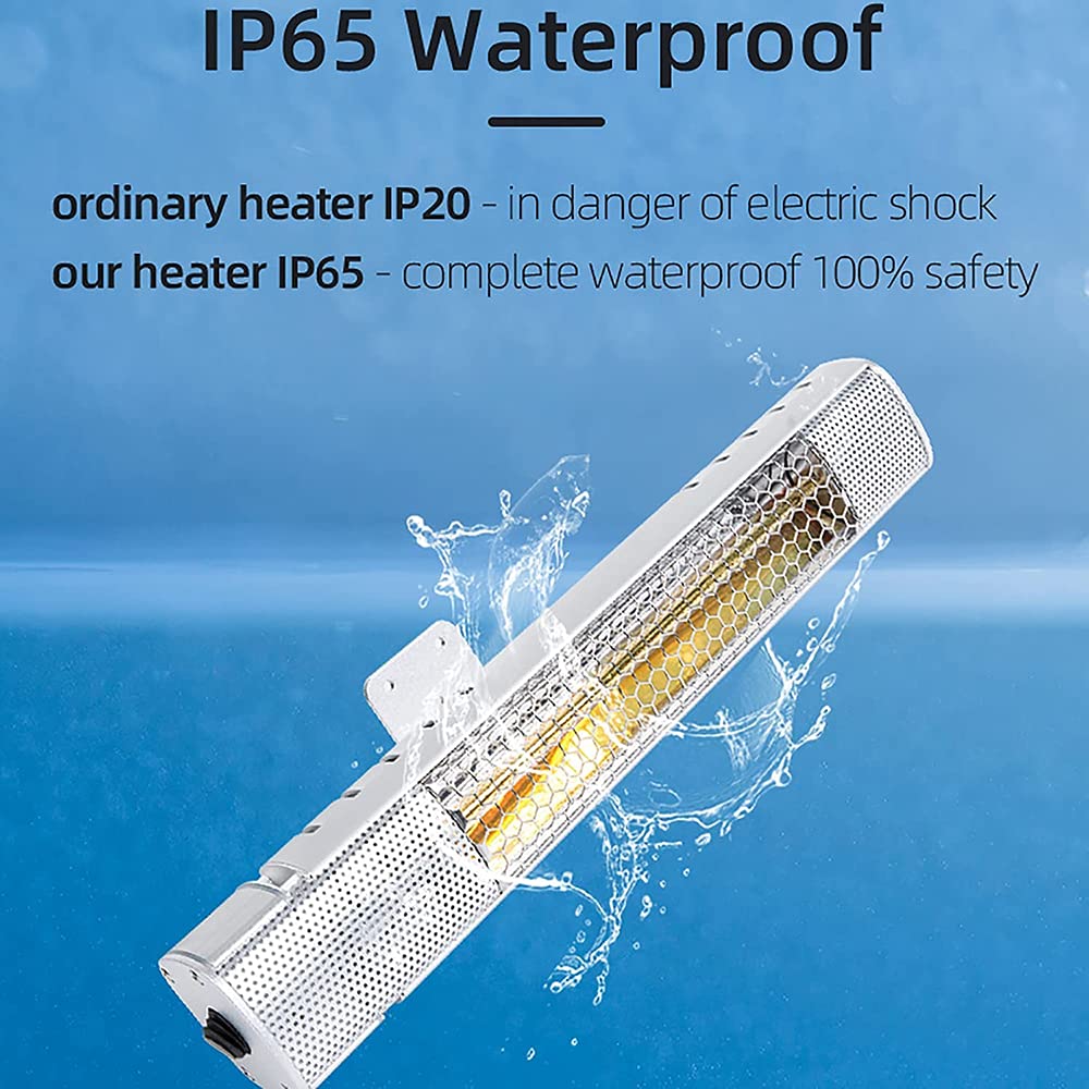 Freestanding Patio Heater, IP65 Waterproof Outdoor Electric Infrared Heater  with Tip-Over u0026 Overheat Protection, for Garage/Garden Use : Amazon.ca:  Tools u0026 Home Improvement
