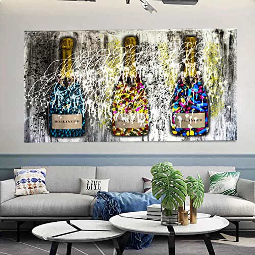 Tableau Magic Canvas Art Champagne impression alu Dibond deco murale 80x60 - 5