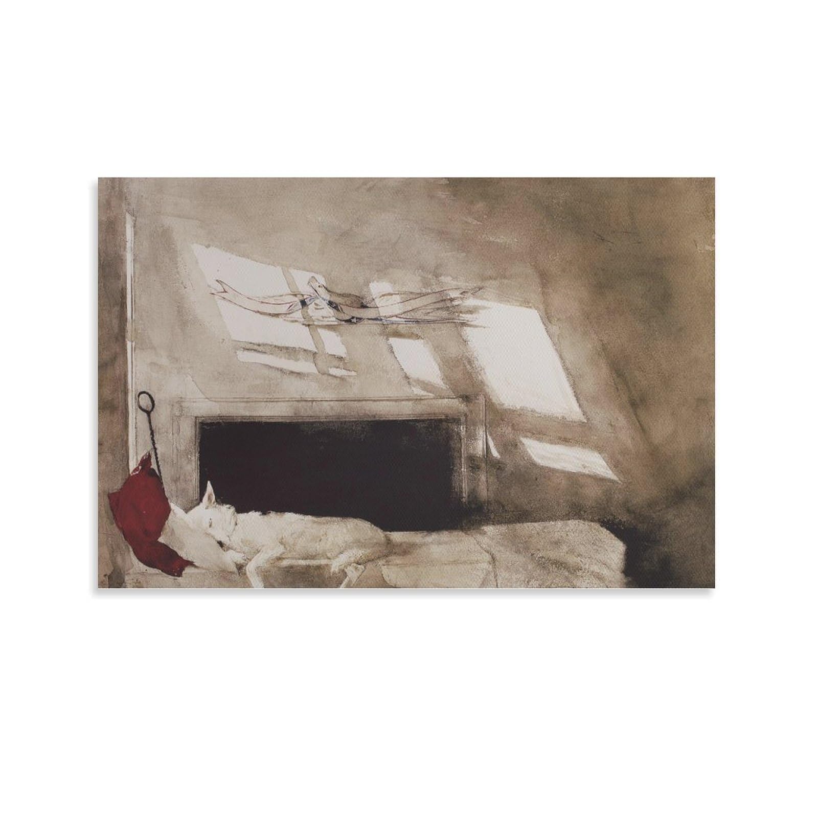 Andrew Wyeth Sleeping Dog Prints Poster Poster Painting Canvas Wall Art Living Room Posters Painting 12x18inch(30x45cm)