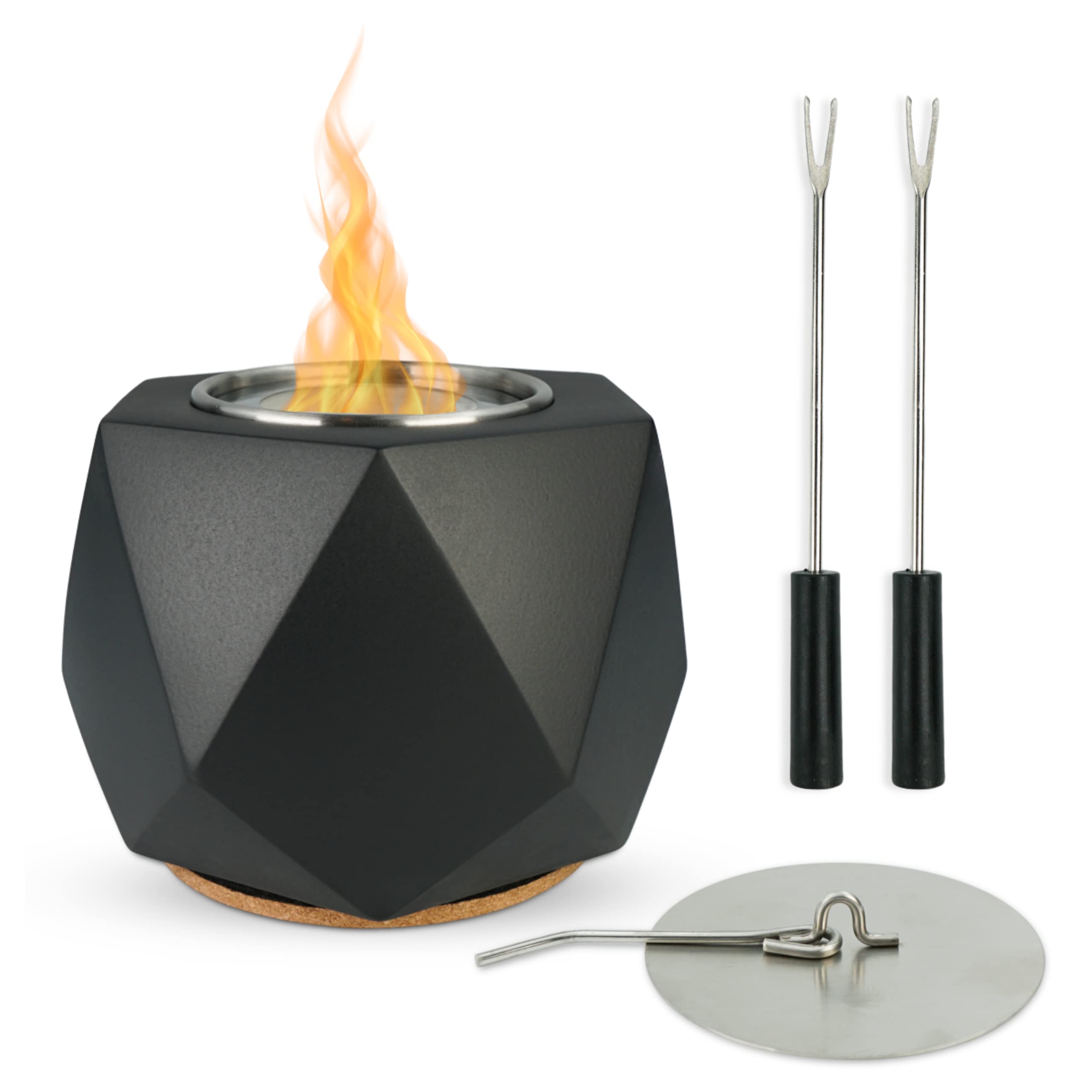 Firelight Tabletop Fire Pit Diamond Black