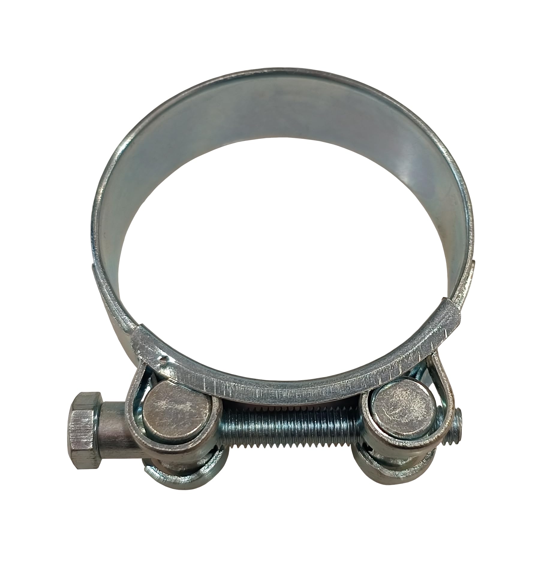 Heavy Duty W1 Galvanized Steel Hose Clamps - High Torque T-Bolt Clips for Irrigation, Suction & Turbo Pipes - Zinc Plated Corrosion Resistant (5, 74mm - 79mm)