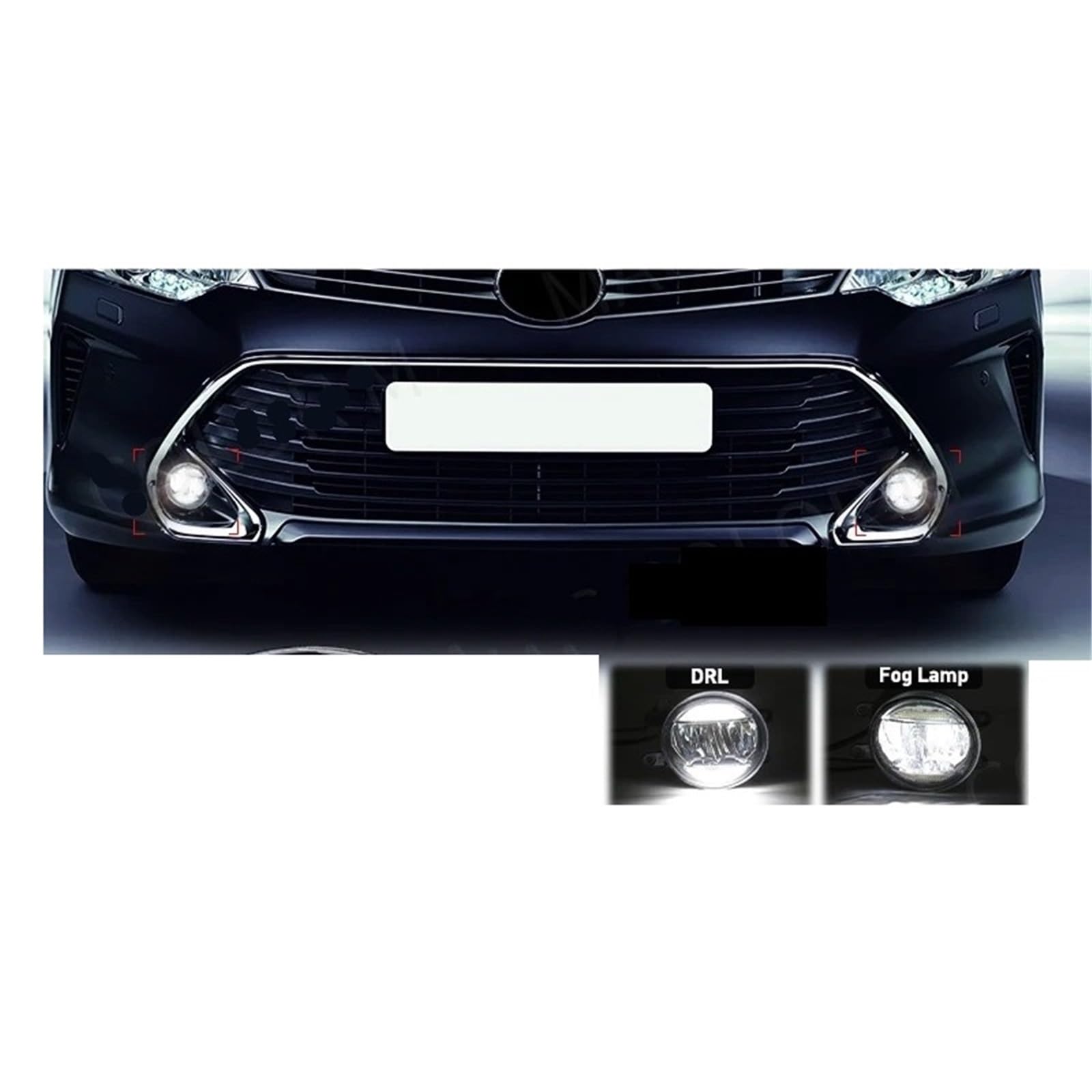 Faro Coche Luz Antiniebla LED 2 1 12 V Circulación Diurna DRL Para Toyota Para RAV4 Para Aygo Para Venza Para Avalon Para Sienna Para Tundra Faros Delanteros