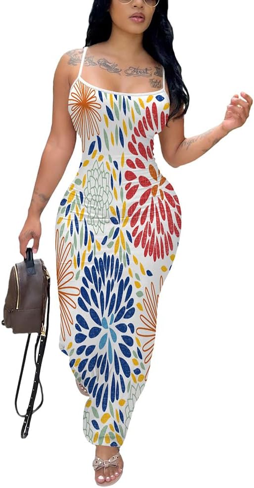 HTD Women Summer Sexy Bodycon Maxi Dress Casual Slim Long Dresses