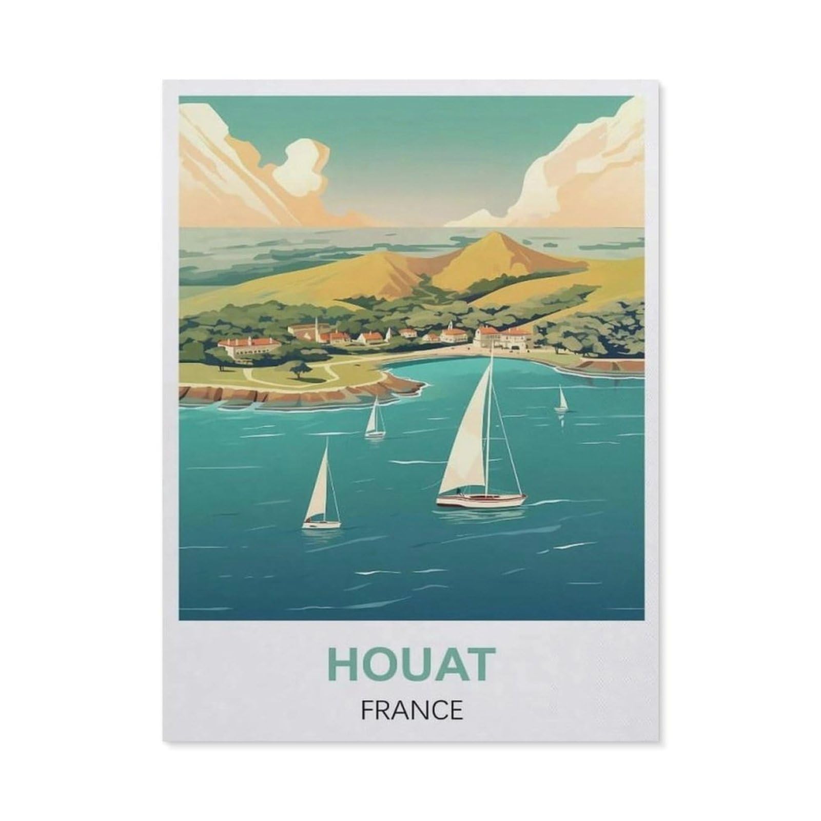 Metal Signs，Houat France(15x30cm）