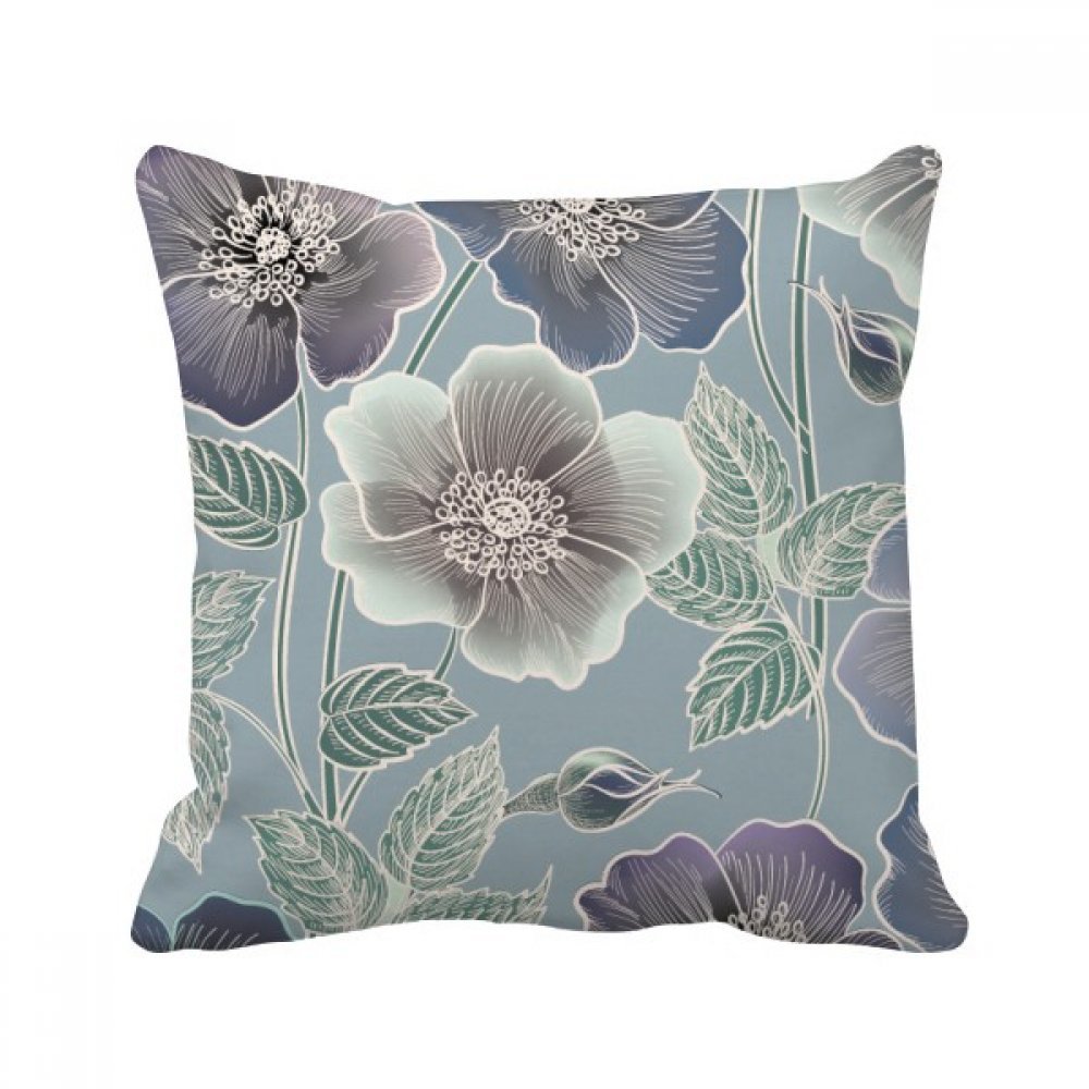 Coussin canapé fleur plante grise 40 x 40 cm pour soulager le dos avec élégance