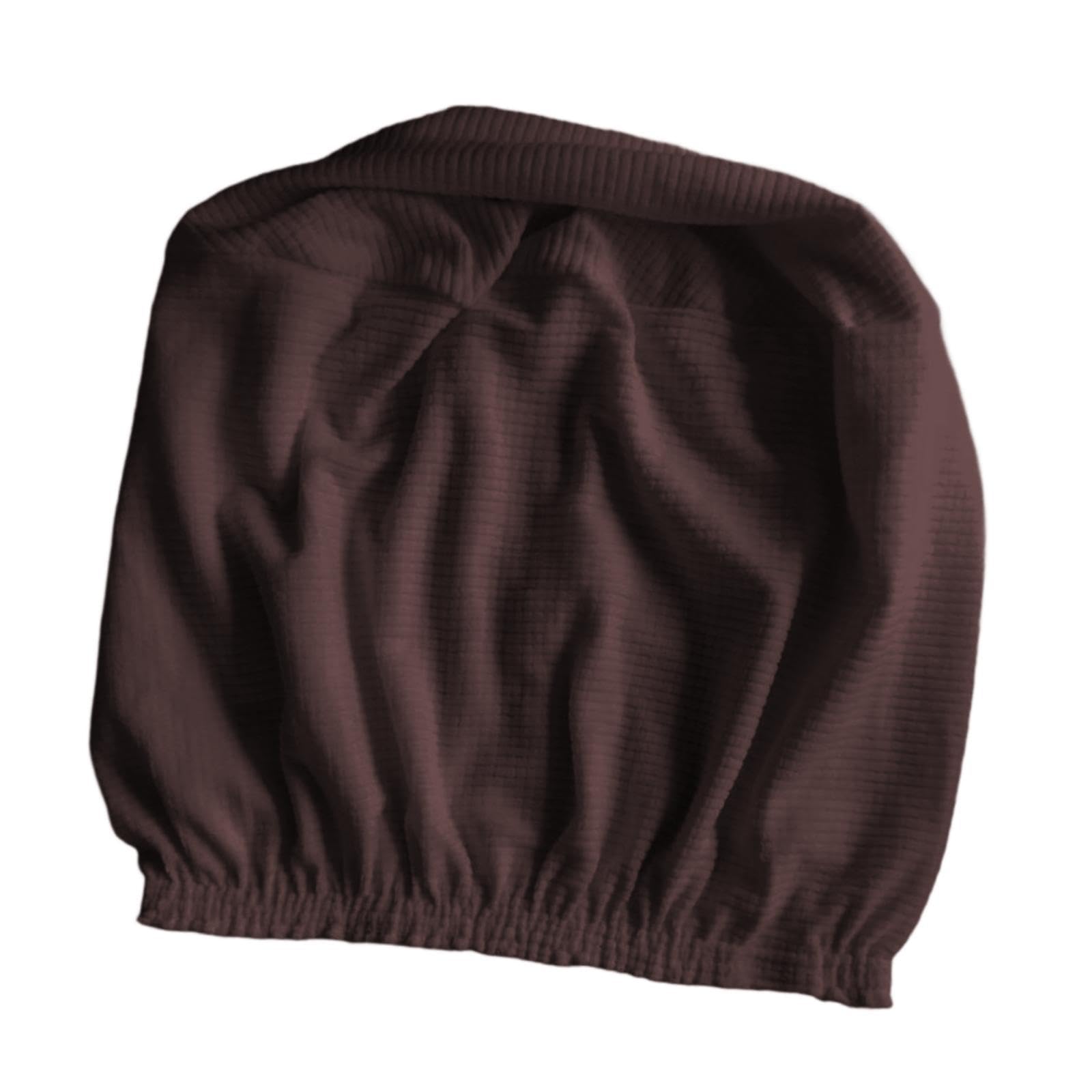 Bothyi Ottoman Cover, Stretch Ottoman Slipcover, Round Ottoman Storage Cover, Furniture Protector Cover with Elastic Bottom, Brown