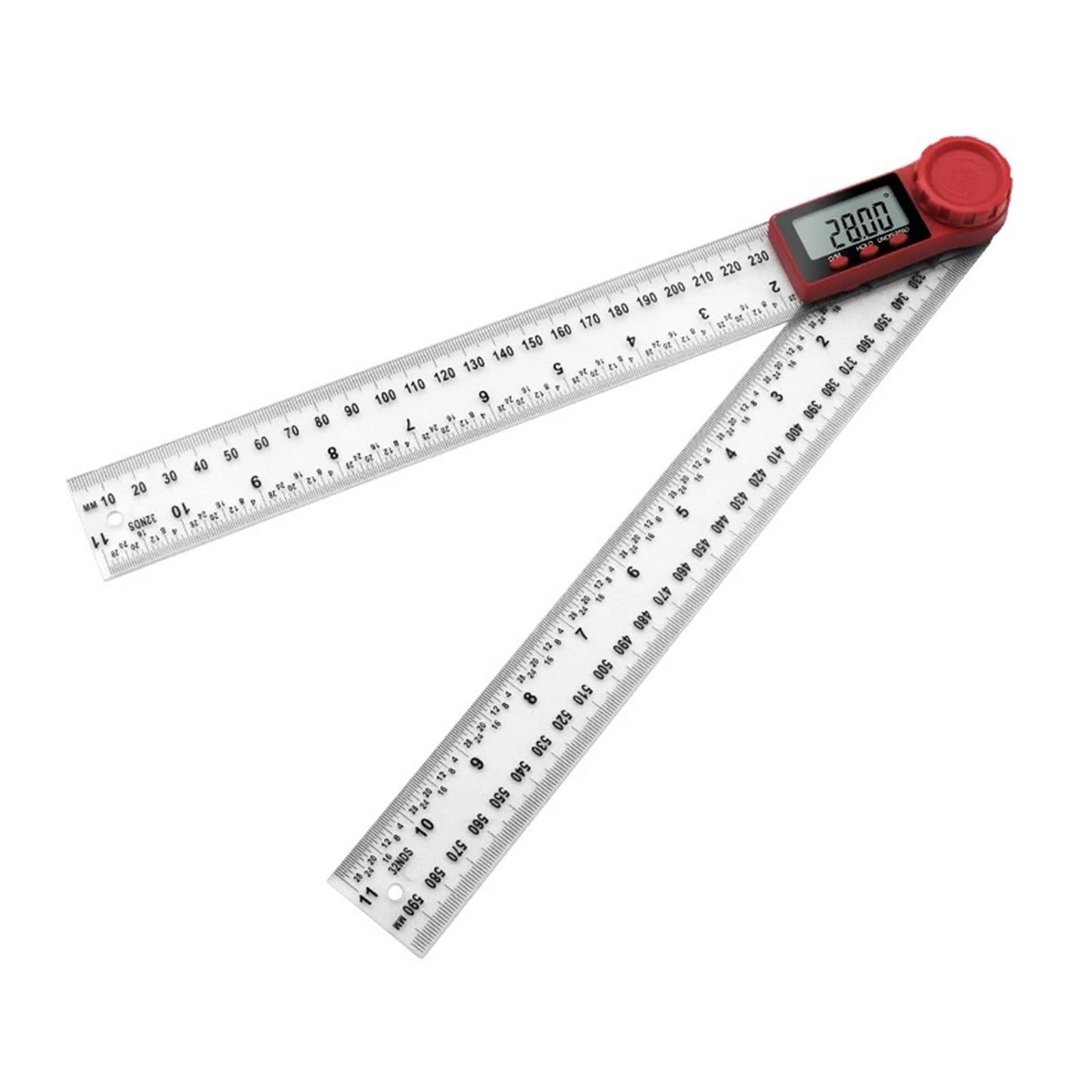 Bnvewr 1 Digital Angle Finder, 2-In- Digital Angle Meter Inclinometer Ruler Electronic Goniometer Protractor Finder Measuring Tool,Inclinometer(0-300Mm)