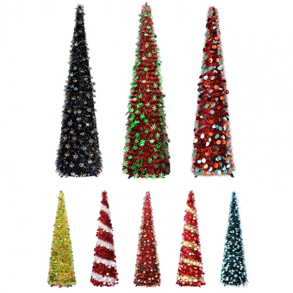 人工クリスマスツリー 組み立て簡単 折りたたみクリスマスツリー スパンコール Amazon.co.jp: 5.9フィート 人工クリスマスツリー 組み立て簡単