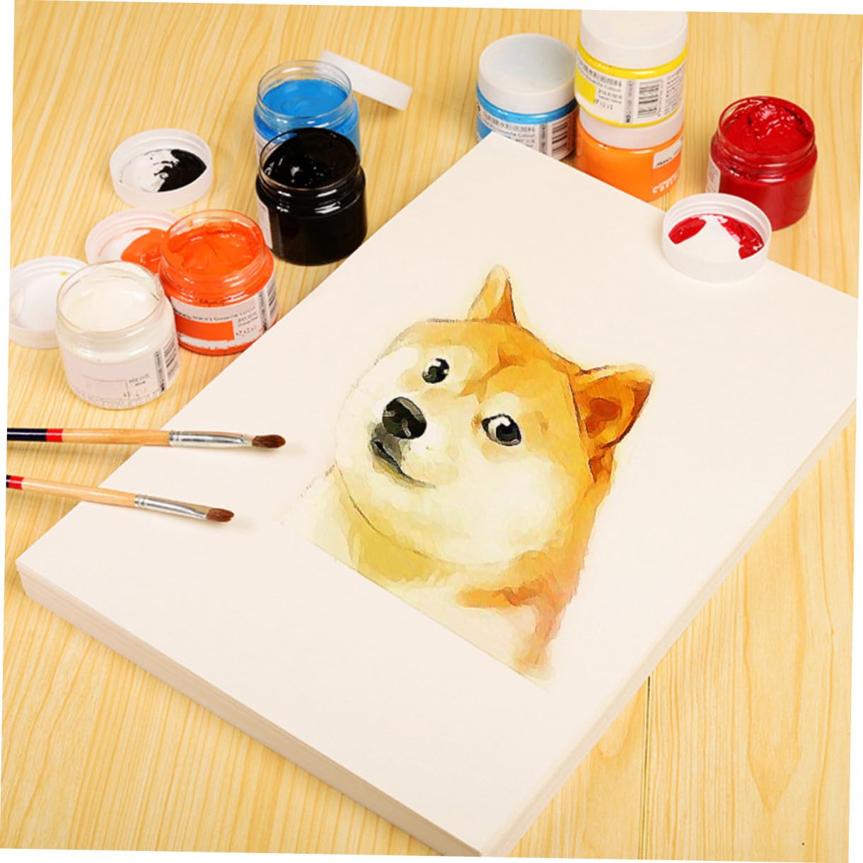 Anneome Carta da Disegno Gialla 8k 160g 40 Fogli in 2 Confezioni Compatibile Matite Inchiostri e Pastelli per Schizzi e Pittura Acrilica per Artisti Studenti