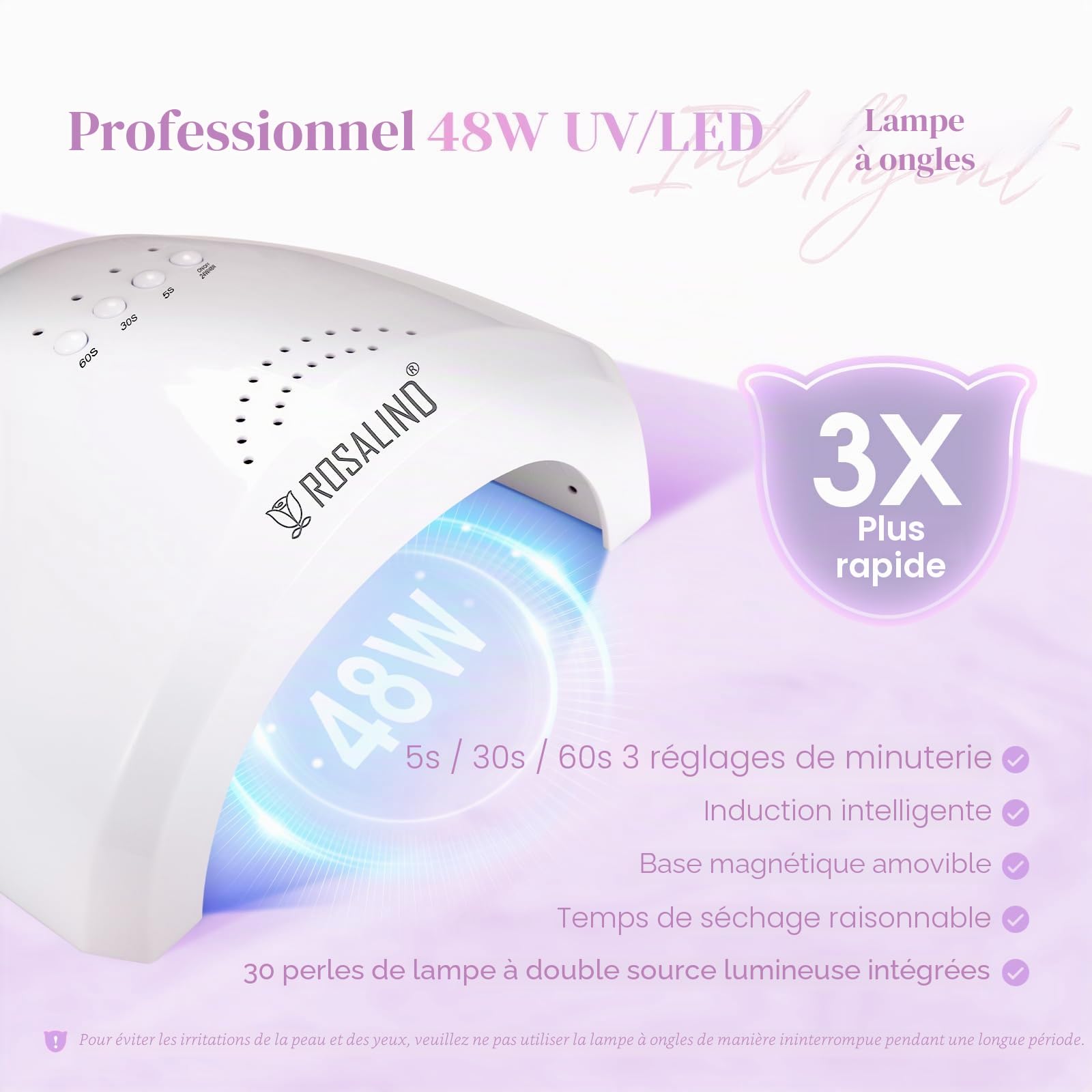 ROSALIND Kit Vernis Semi Permanent avec UV LED Lampe, 12+4 PCS Blanc Rose Bleu Vert Violet Couleurs Vernis Gel, Kit Ongle Gel UV Manucure Cadeau pour Débutant Démarrage
