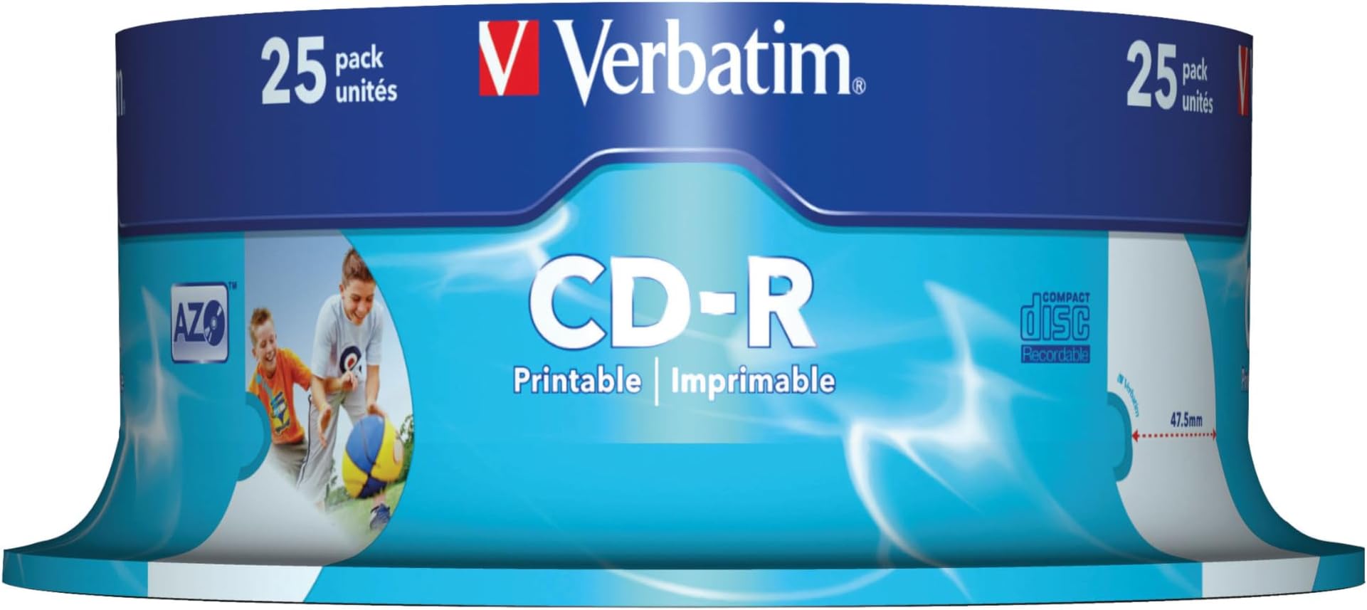 Verbatim CD-R AZO Wide Inkjet Printable 700 MB, 25er Pack Spindel, CD ...