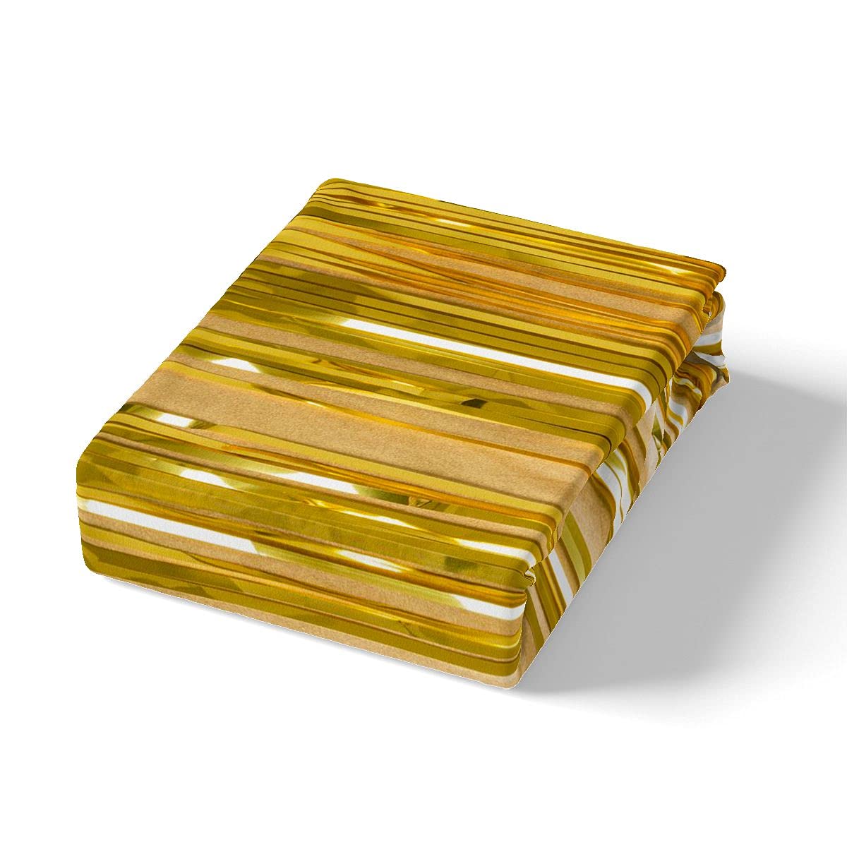 Juego de sábanas de Abedul Abstracto, Juego de sábanas con diseño de árbol de Oro Impreso sábana Bajera Natural para niños Adultos Cubierta de Cama Ultra Suave Dorado tamaño King
