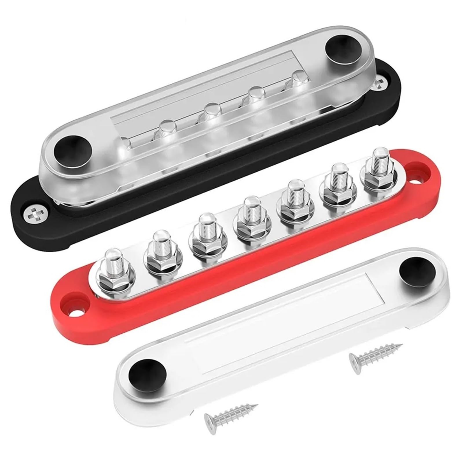 Barre omnibus Bornier de barre omnibus batterie 12 V Marine Bloc distribution d'énergie 7 x 1/4" (M6) - 48